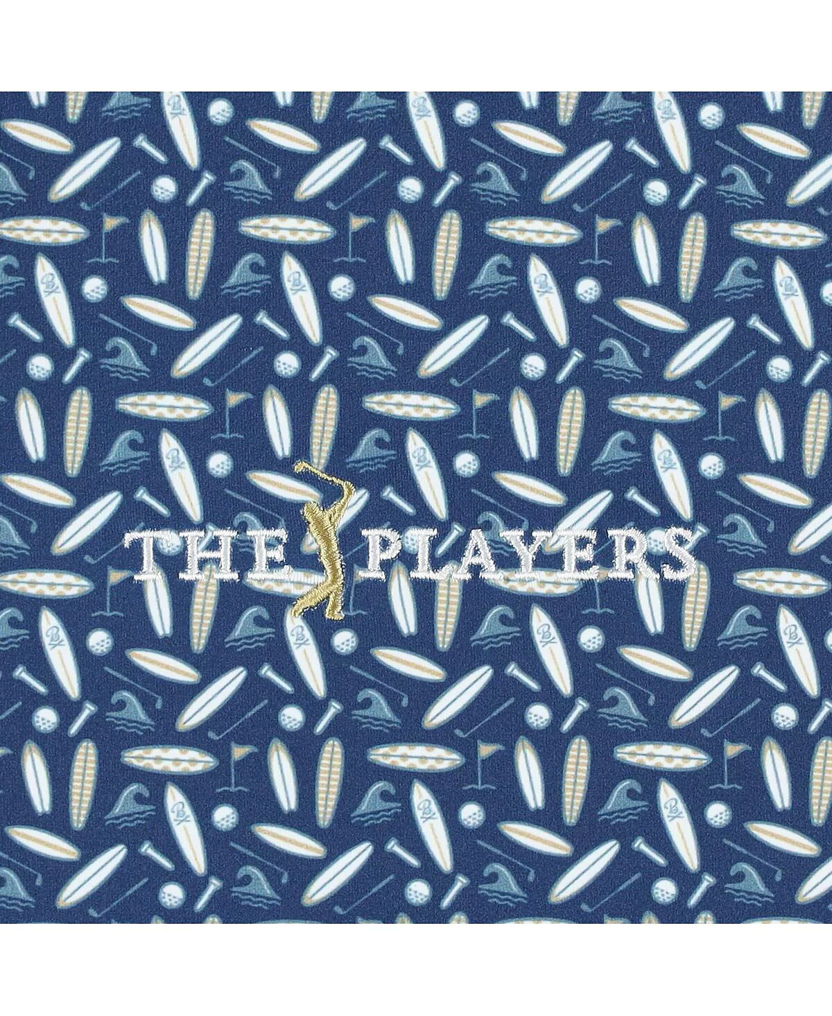 Мужская футболка-поло Barstool Golf темно-синего цвета с принтом THE PLAYERS Surf N Turf 13490₽