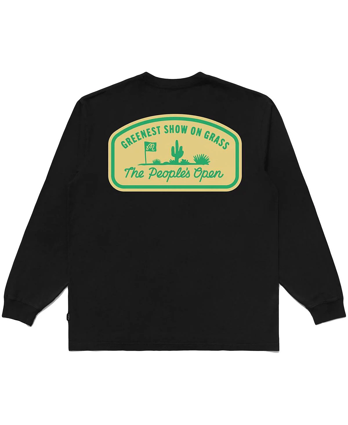 Мужская и женская футболка Malbon Golf Black 2025 WM Phoenix Open People's Open с длинным рукавом