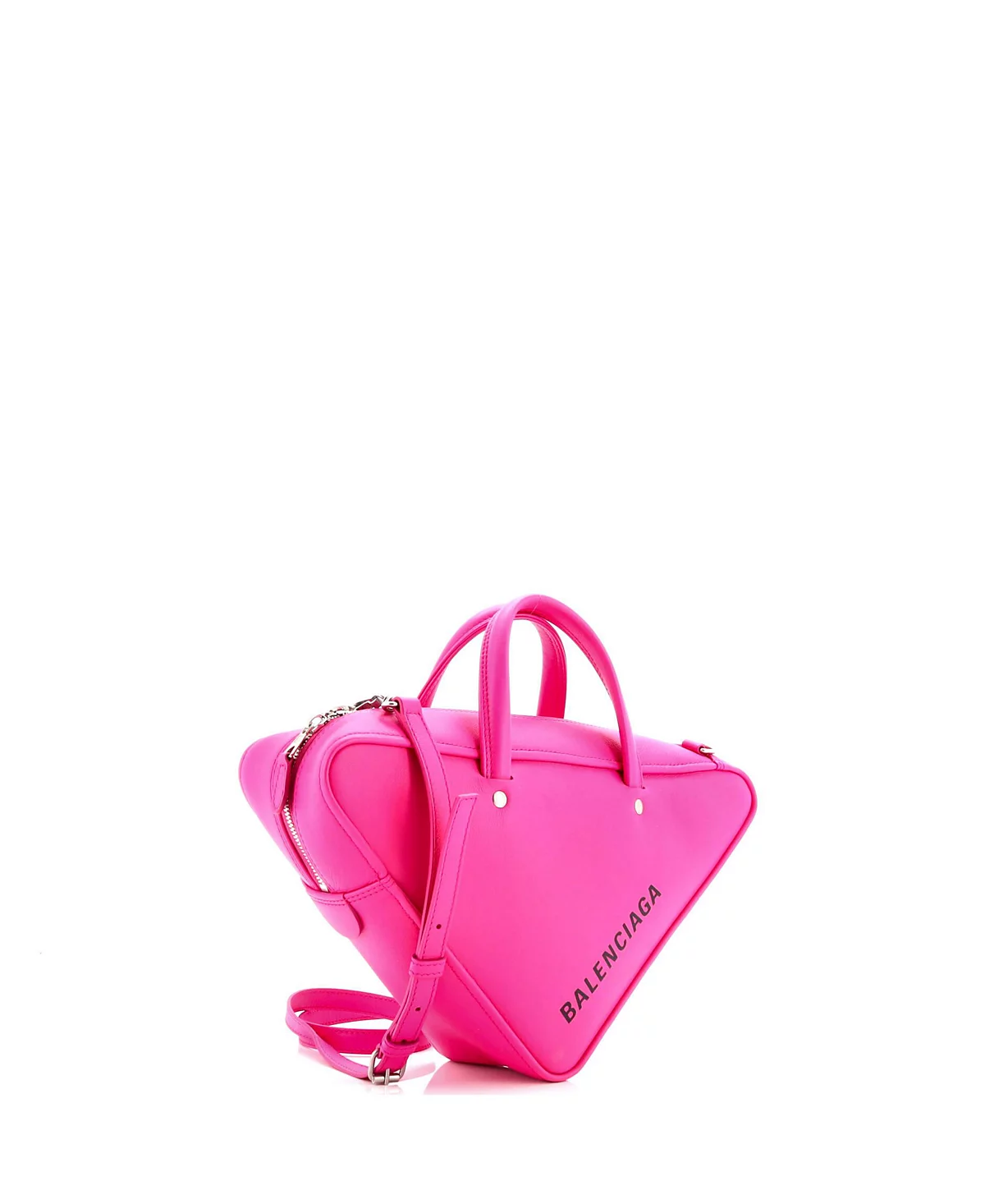 Кожаная маленькая треугольная спортивная сумка Balenciaga, бывшая в употреблении