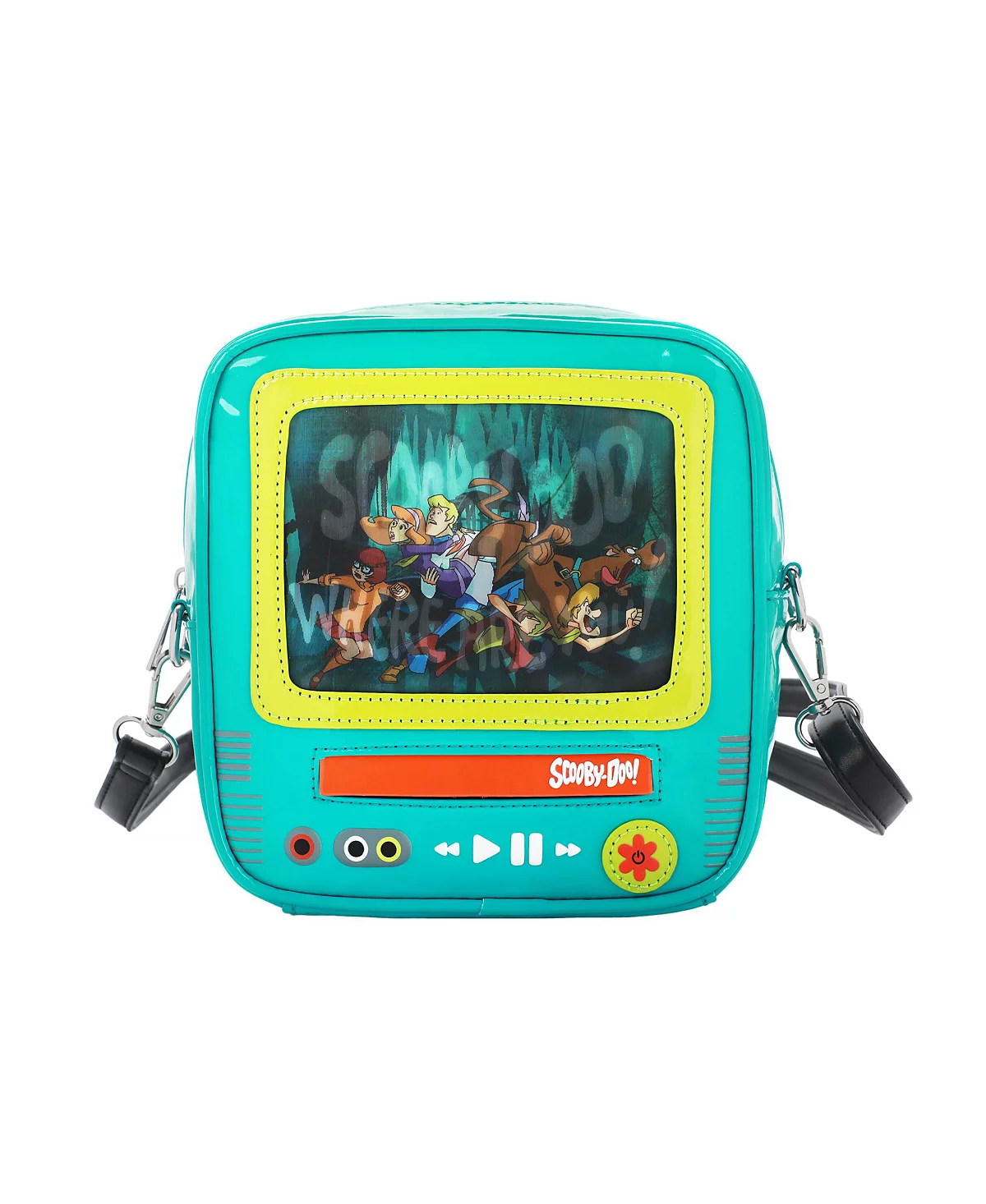 Женская линзовидная сумка для телевизора с персонажами Скуби Ду и титульным логотипом 19 см 7190₽