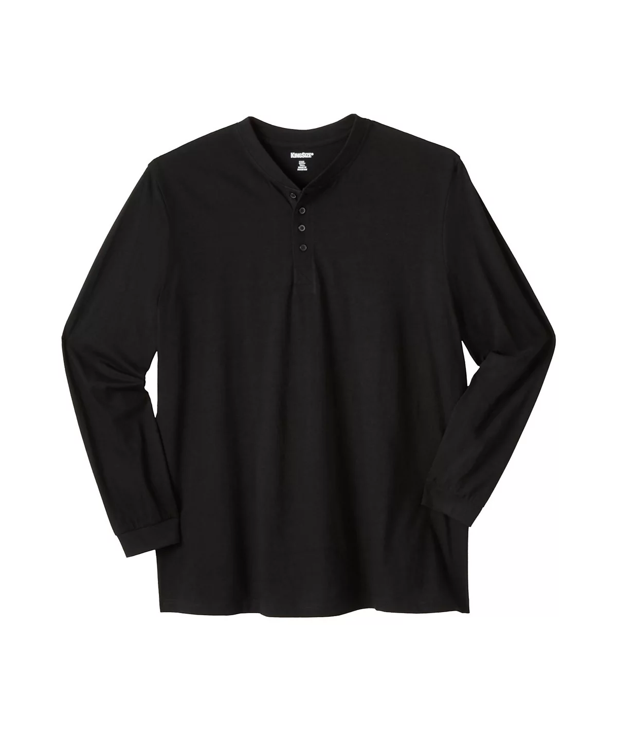 Модель KingSize Big - Tall с легким длинным рукавом Henley без усадки