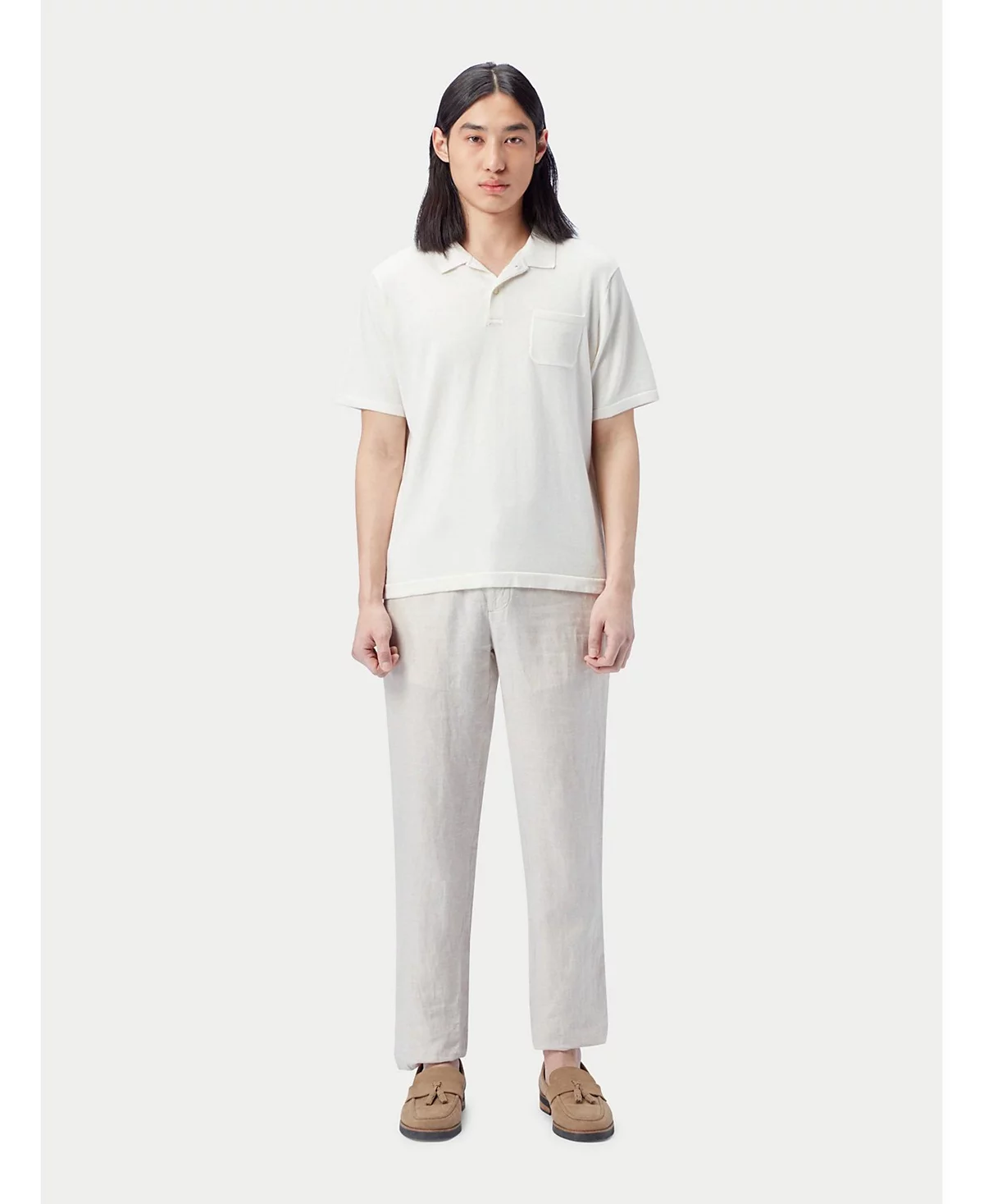 Мужская рубашка поло из смеси хлопка шелка и кашемира Gobi Cashmere