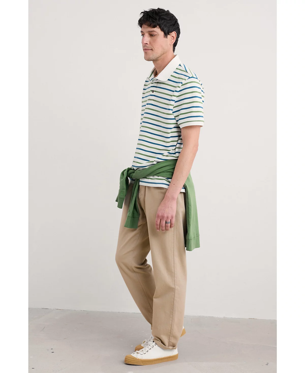 Мужское поло в полоску Balefire из морской соли Cornwall