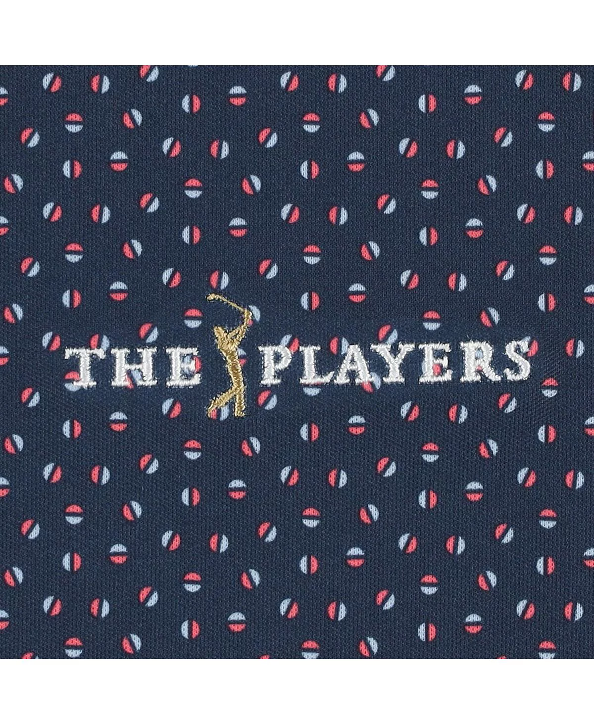 Мужская темно-синяя рубашка-поло из пике с эластичным принтом PLAYERS ProDry от FootJoy темно-синего цвета 20890₽