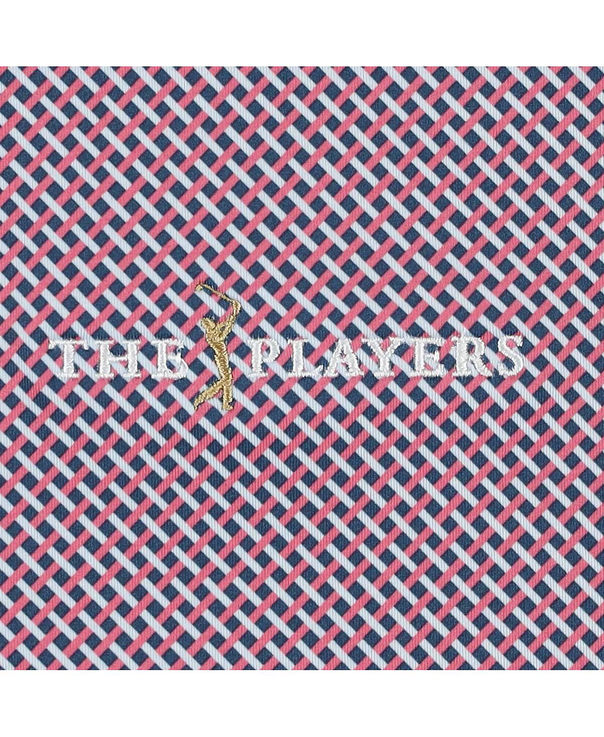 Мужская рубашка-поло FootJoy темно-синего цвета THE PLAYERS ProDry с принтом в виде решетки из Лайла