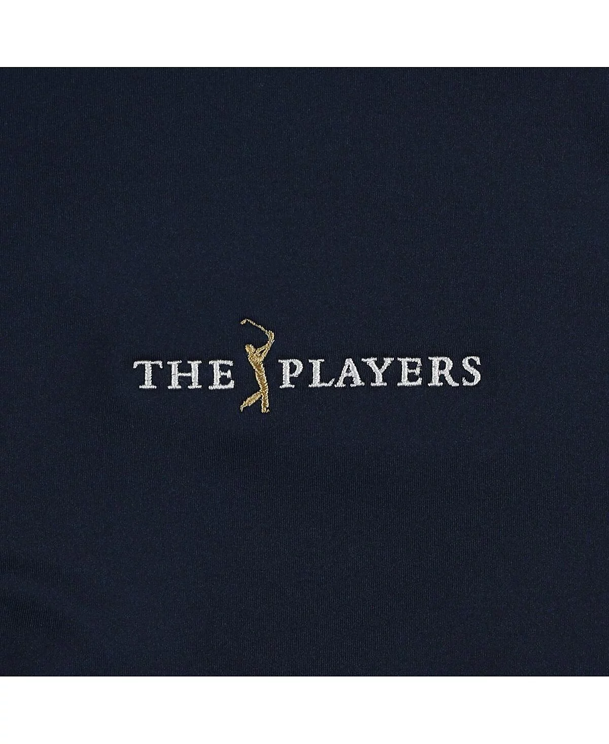 Мужская легкая однотонная толстовка FootJoy THE PLAYERS темно-синего цвета с застежкой на четверть молнии 26590₽