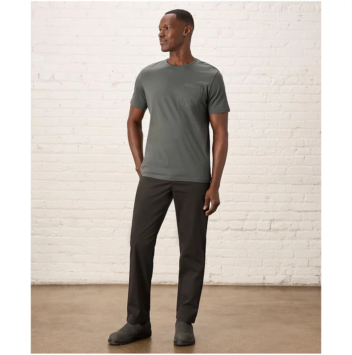 Повседневные мужские брюки из саржи средней плотности из органического хлопка Pact - 32 дюйма по внутреннему шву 18690₽