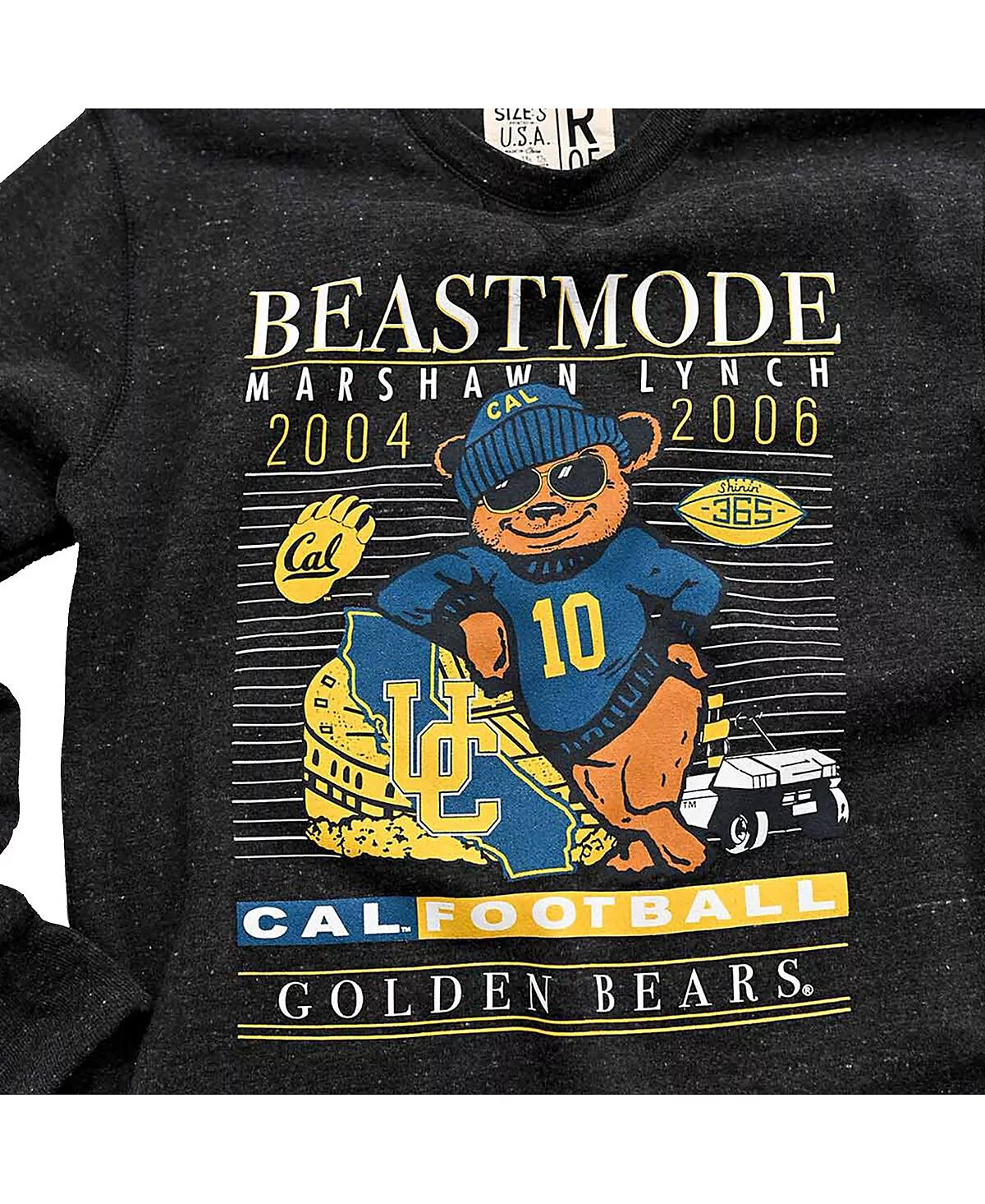 Мужская толстовка-пуловер из трехслойной ткани Roots of Fight от Marshawn Lynch Cal Black Bears Beast Mode