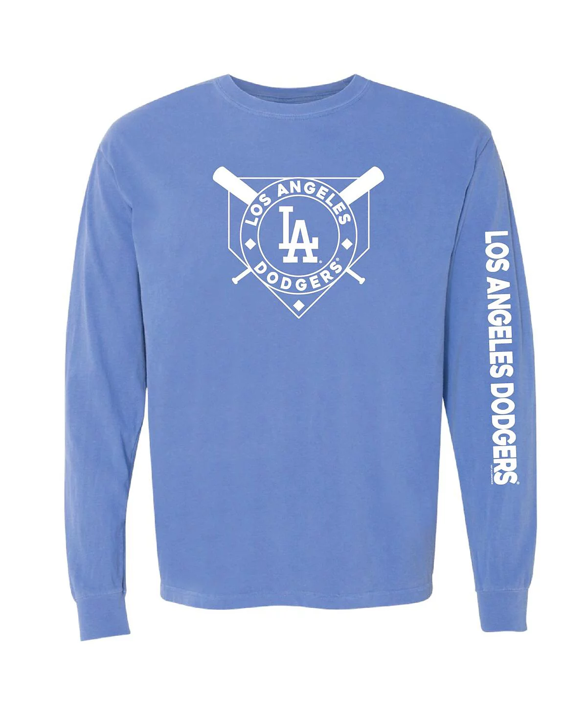 Мягкая, как виноград, женская футболка с длинным рукавом Royal Los Angeles Dodgers Pigment Dye