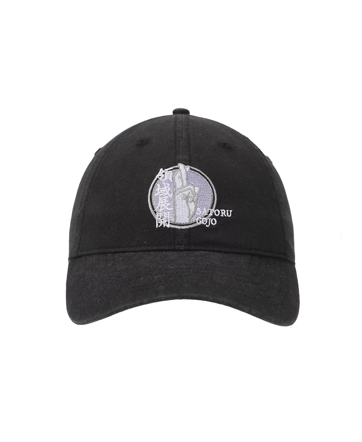 Мужская бейсболка Satoru Gojo со скрещенными пальцами для джиу-джитсу Кайсен черная бейсболка без полей 3590₽