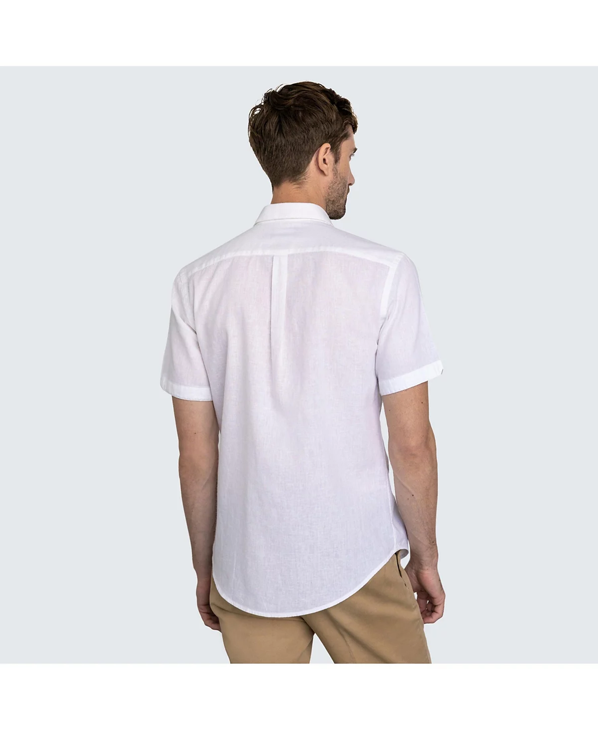 Мужская рубашка с коротким рукавом из льняной ткани Vustra