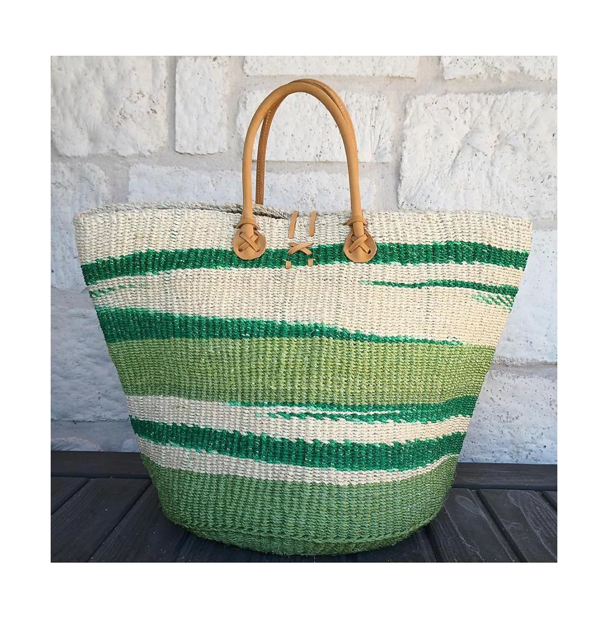 Здоровая рыночная корзина ручной работы из сизаля, сумка-тотализатор