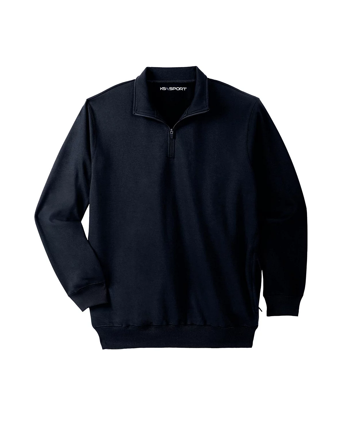 Утепленная флисовая куртка KingSize Big - Tall с застежкой-молнией спереди на четверть дюйма