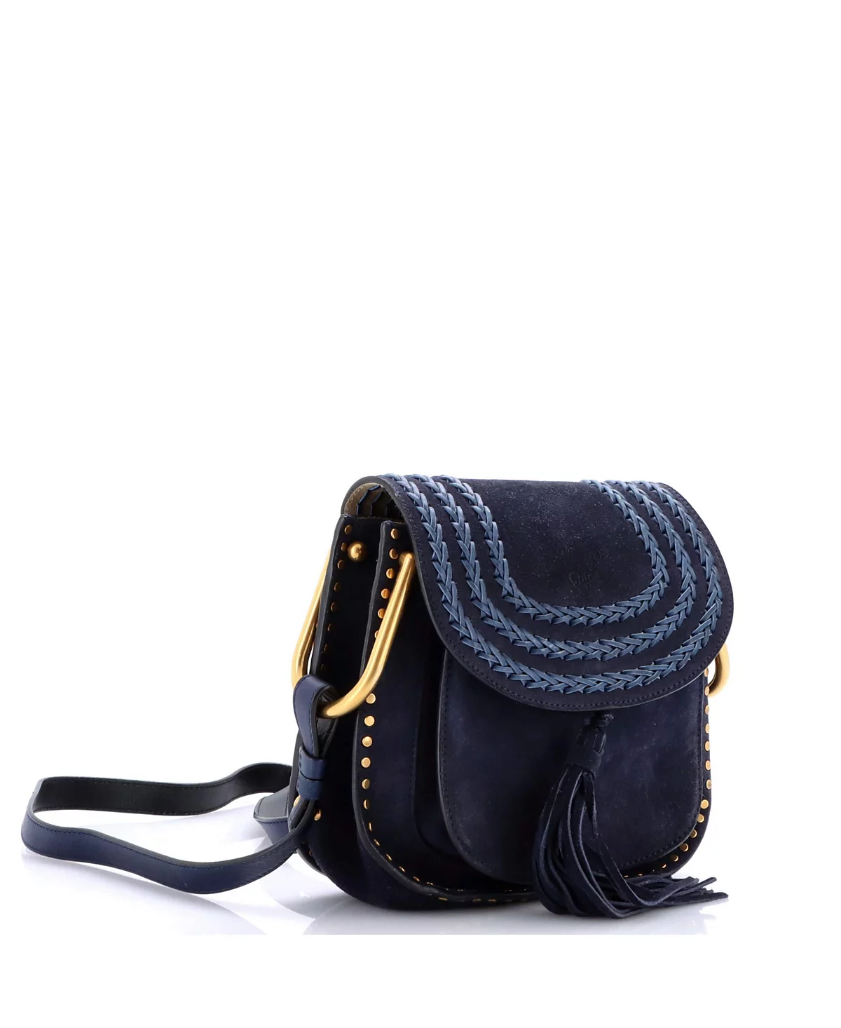 Бывшая в употреблении маленькая сумочка Chloe Hudson из замши с отстрочкой 167890₽