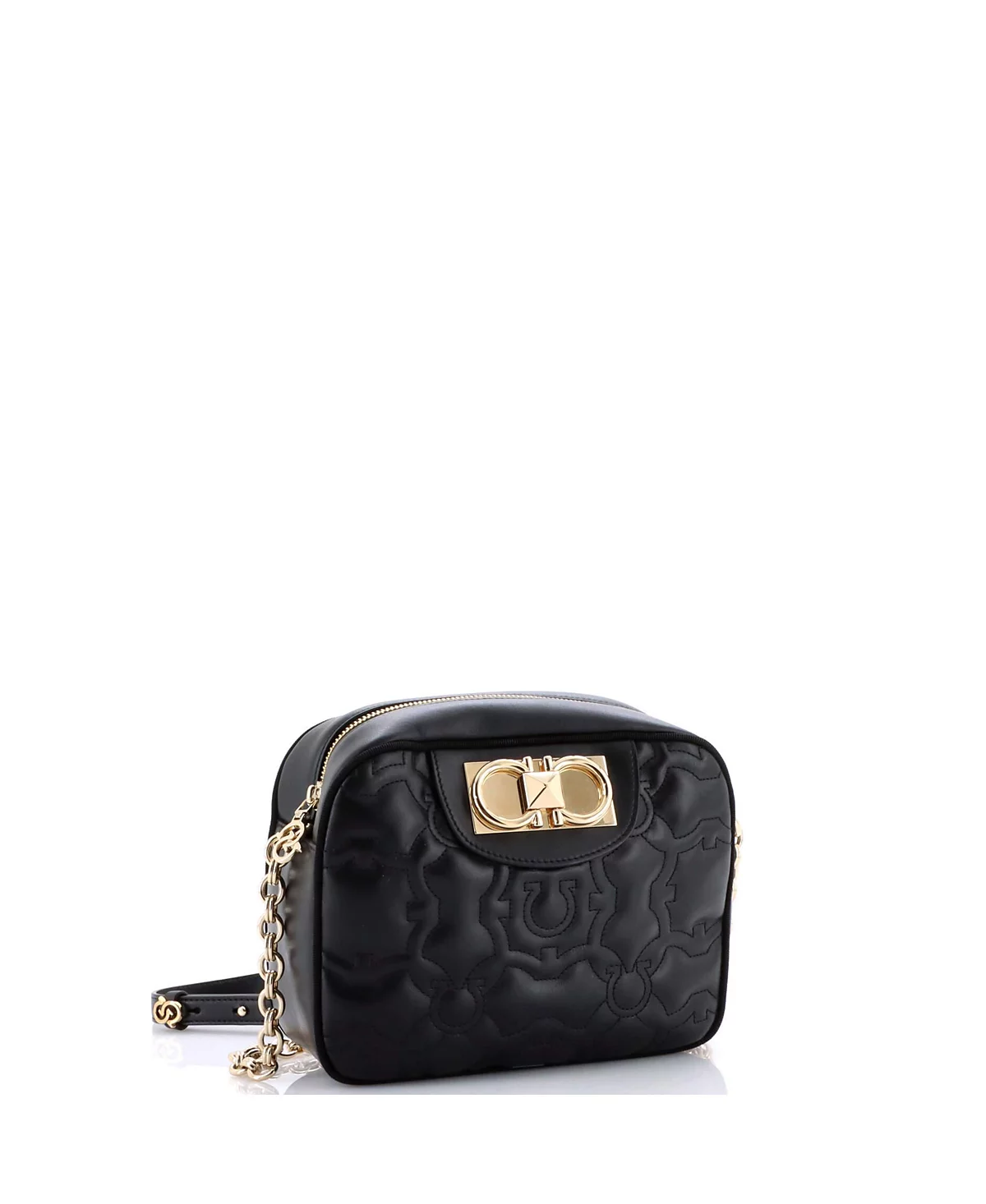 Бывшая в употреблении сумка для фотоаппарата Salvatore Ferragamo Galore из стеганой кожи