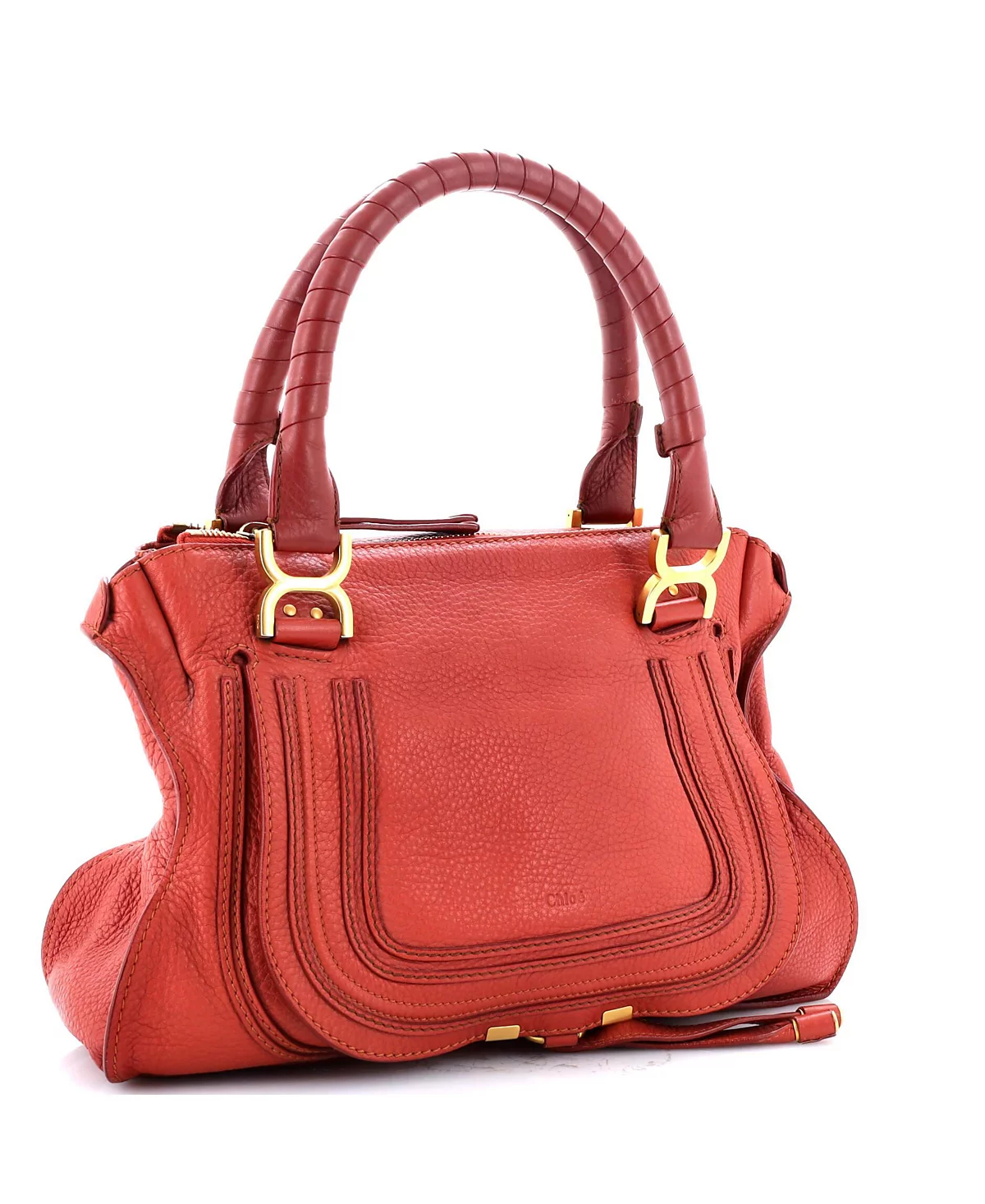 Кожаная сумка через плечо Chloe Medium Marcie бывшая в употреблении 128490₽