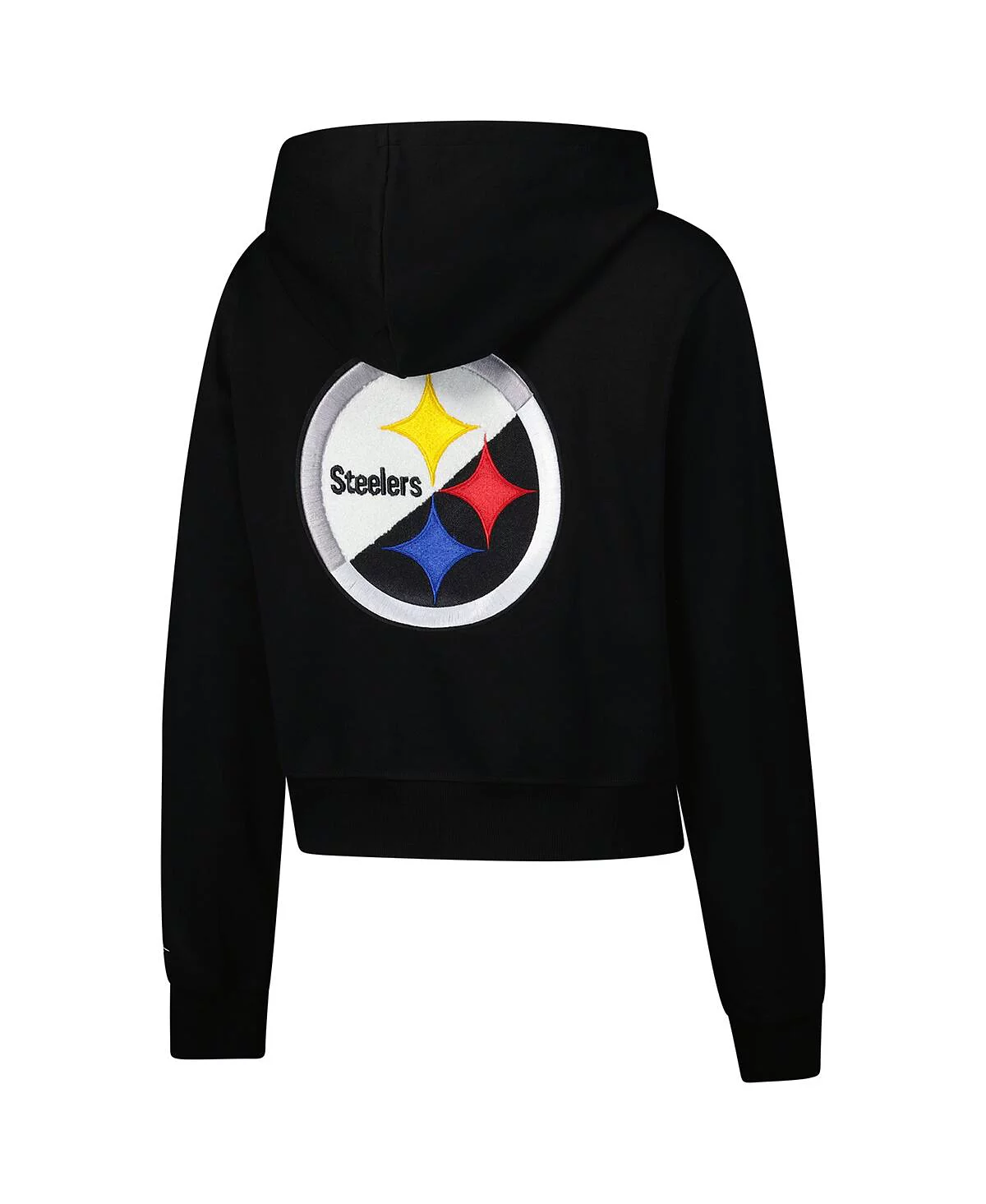 Женская черная толстовка Pro Standard с раздельным логотипом Pittsburgh Steelers на молнии