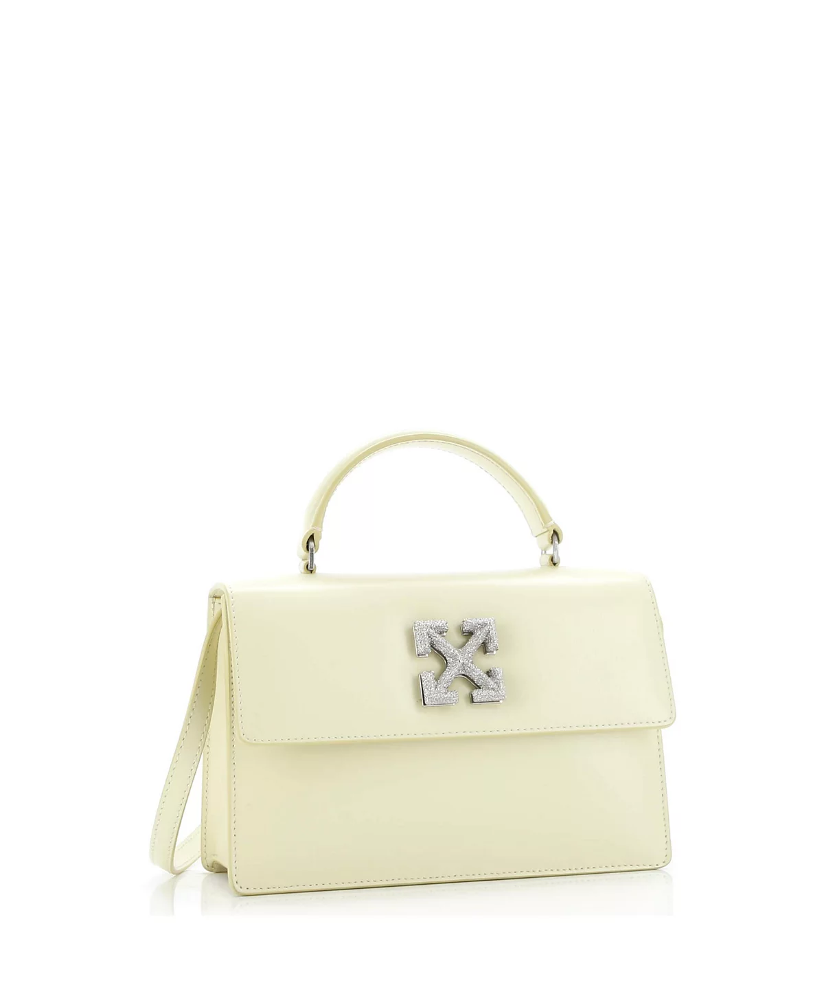 Бывшая в употреблении белоснежная кожаная сумка Jitney 1.4