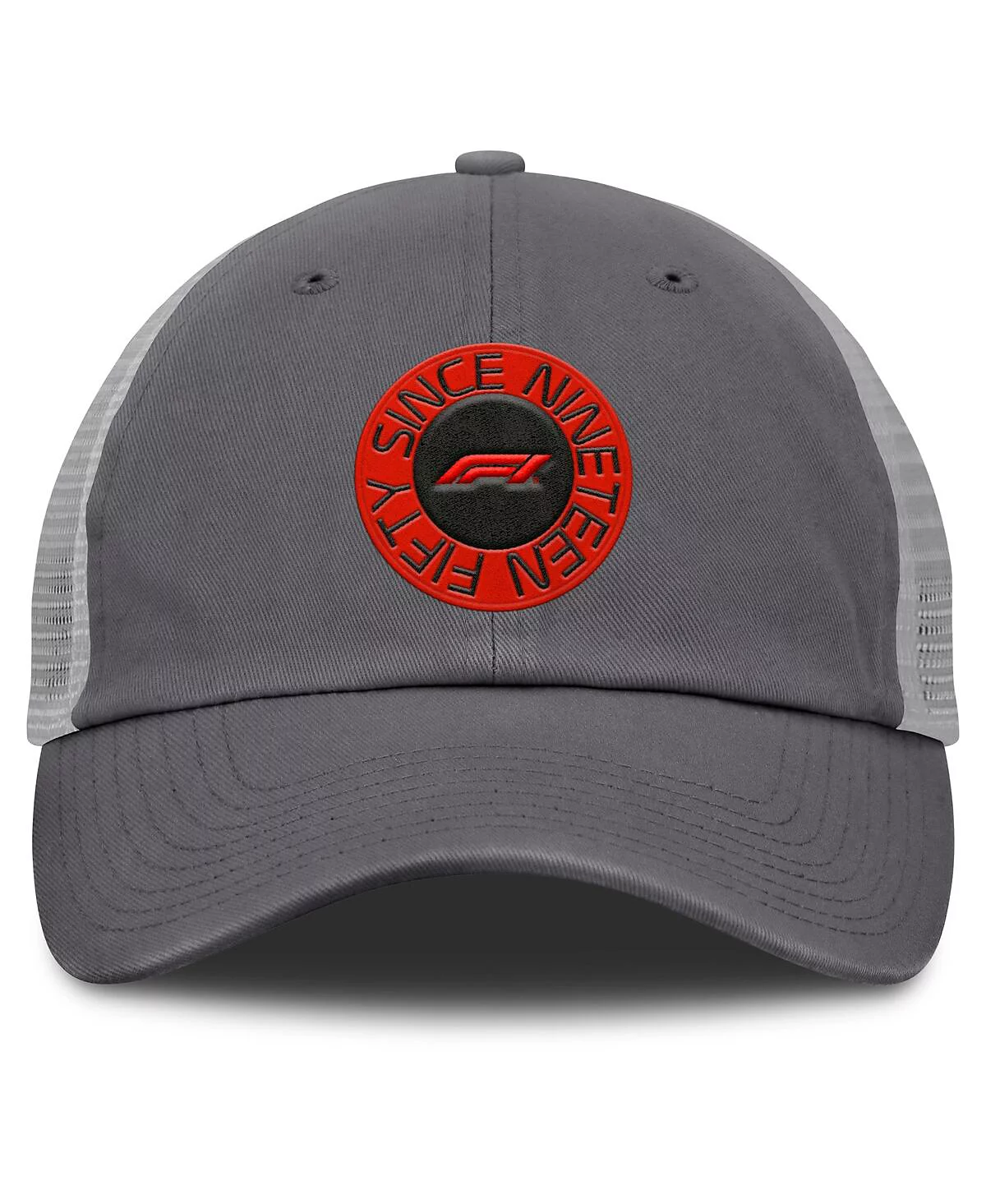 Мужская угольно-серая кепка с регулируемой посадкой для Формулы-1