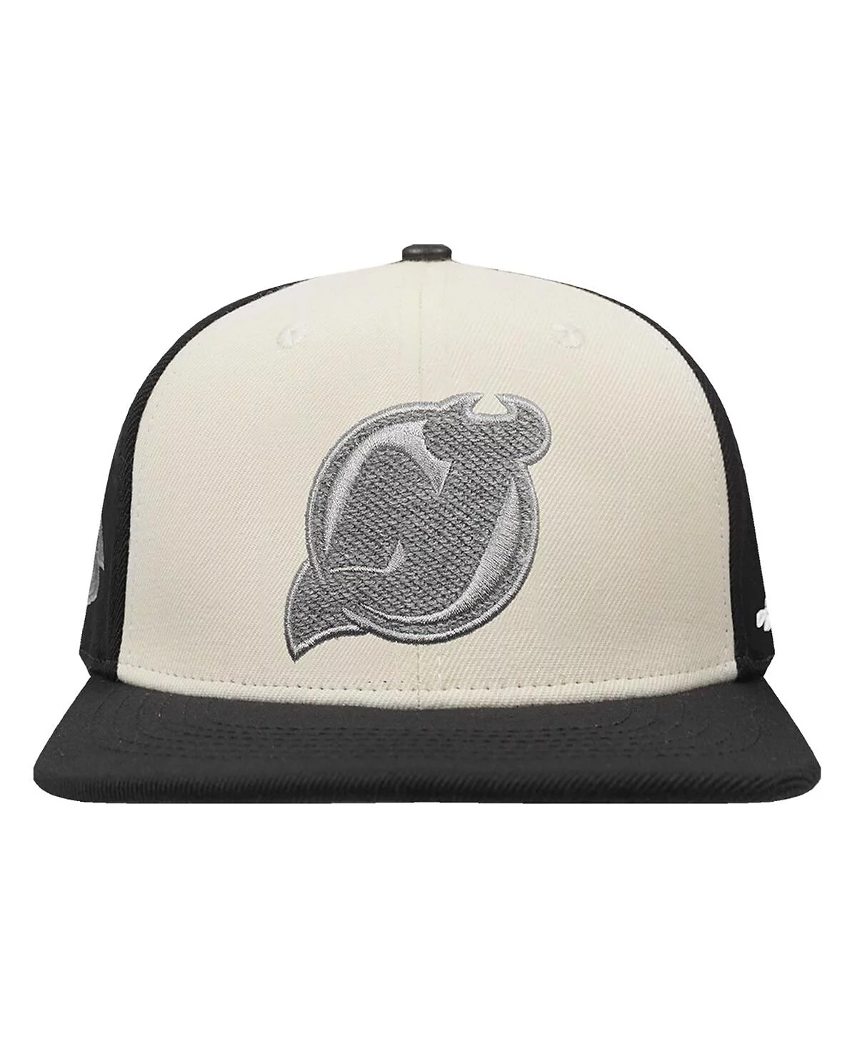 Мужская бейсболка Pro Standard кремового/черного цвета New Jersey Devils French Terry Snapback