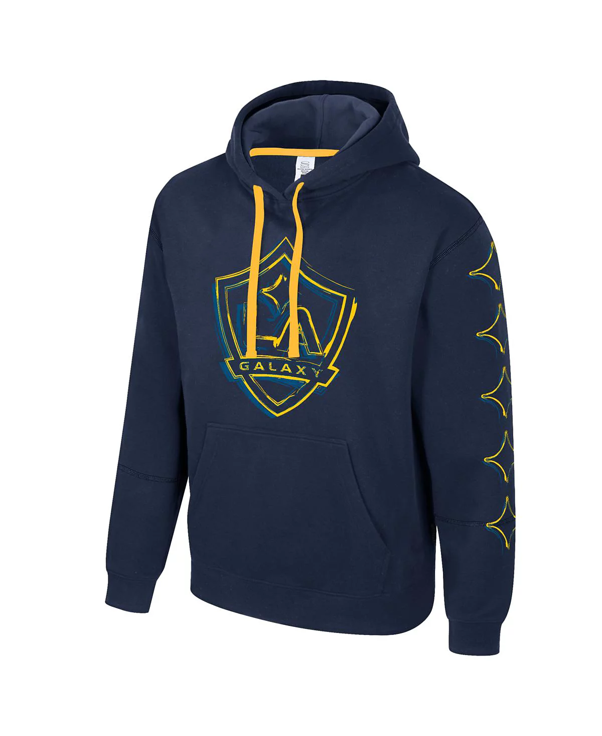 Мужская толстовка-пуловер с элементами Stadium Essentials темно-синего цвета от LA Galaxy с капюшоном