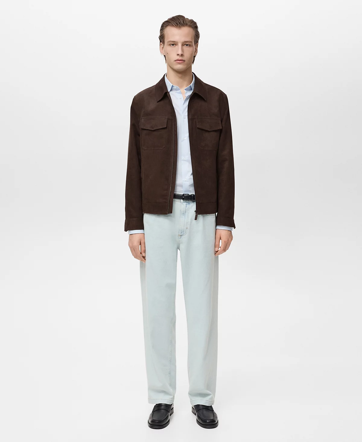 Мужская куртка на молнии из искусственной замши Mango 22790₽