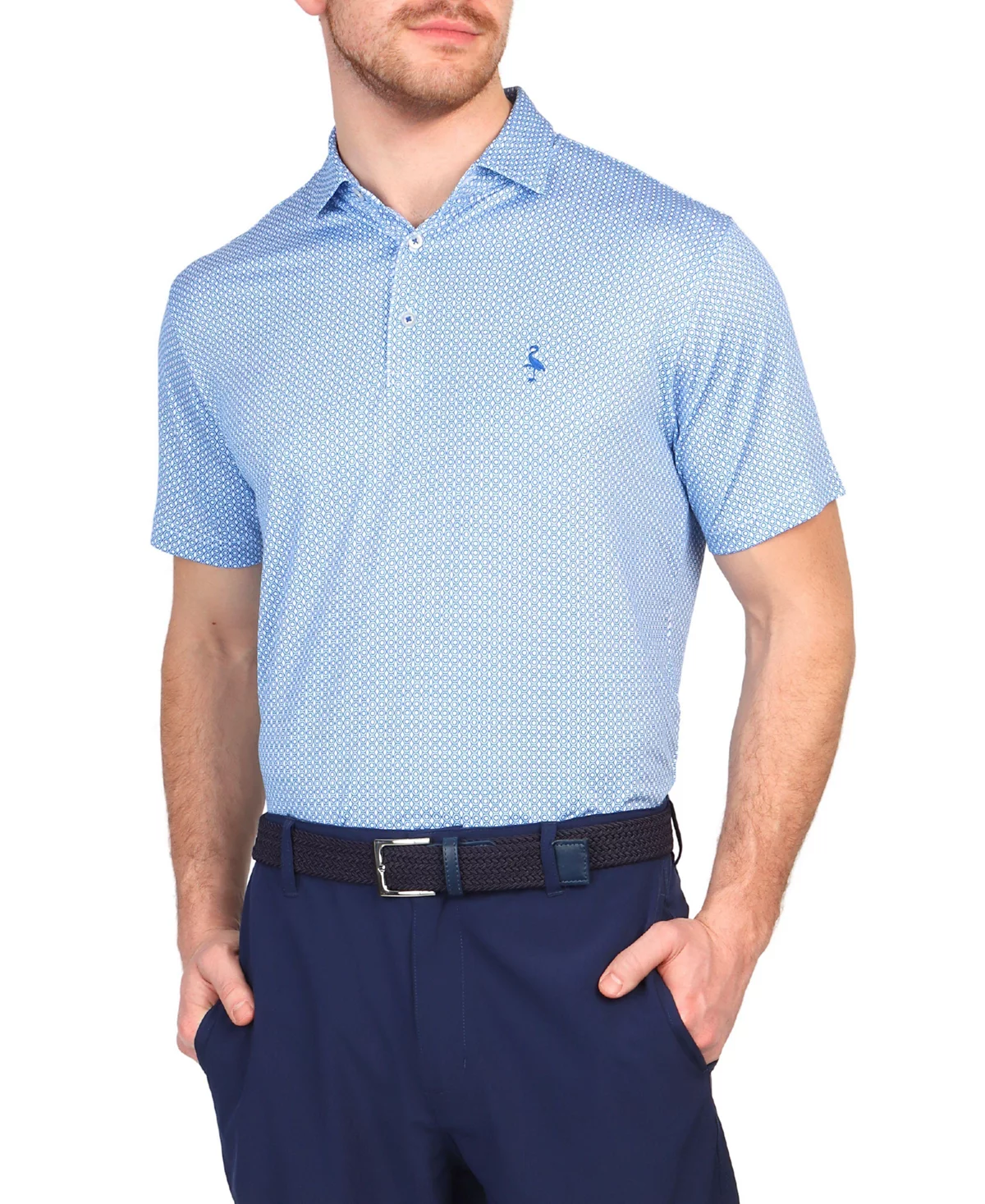 Мужское мини-поло с геометрическим принтом Performance Polo от Tailorbyrd 7590₽