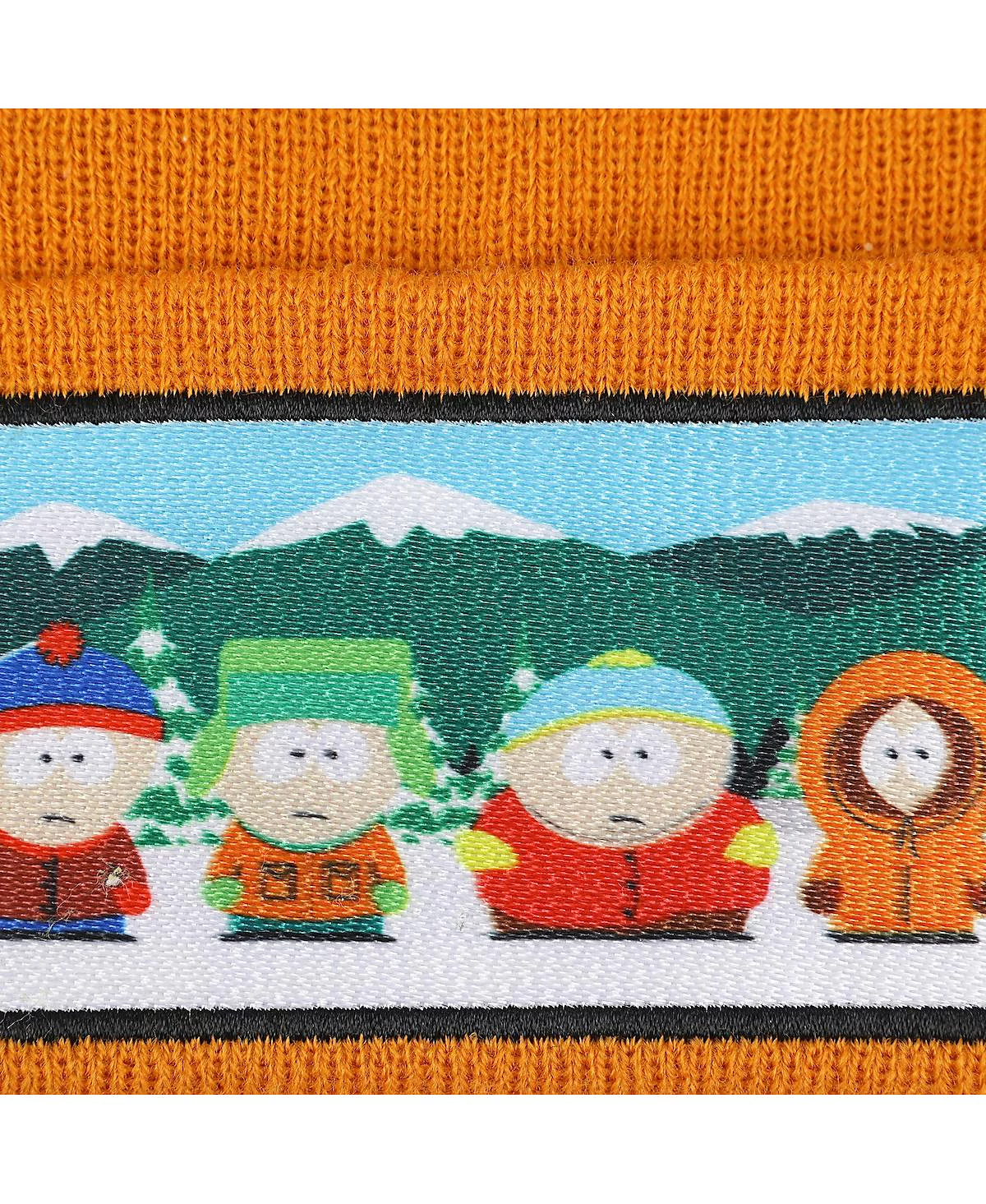 Оранжево-чернаямужскаяшапочкасманжетамидляглавныхгероев"Южногопарка"