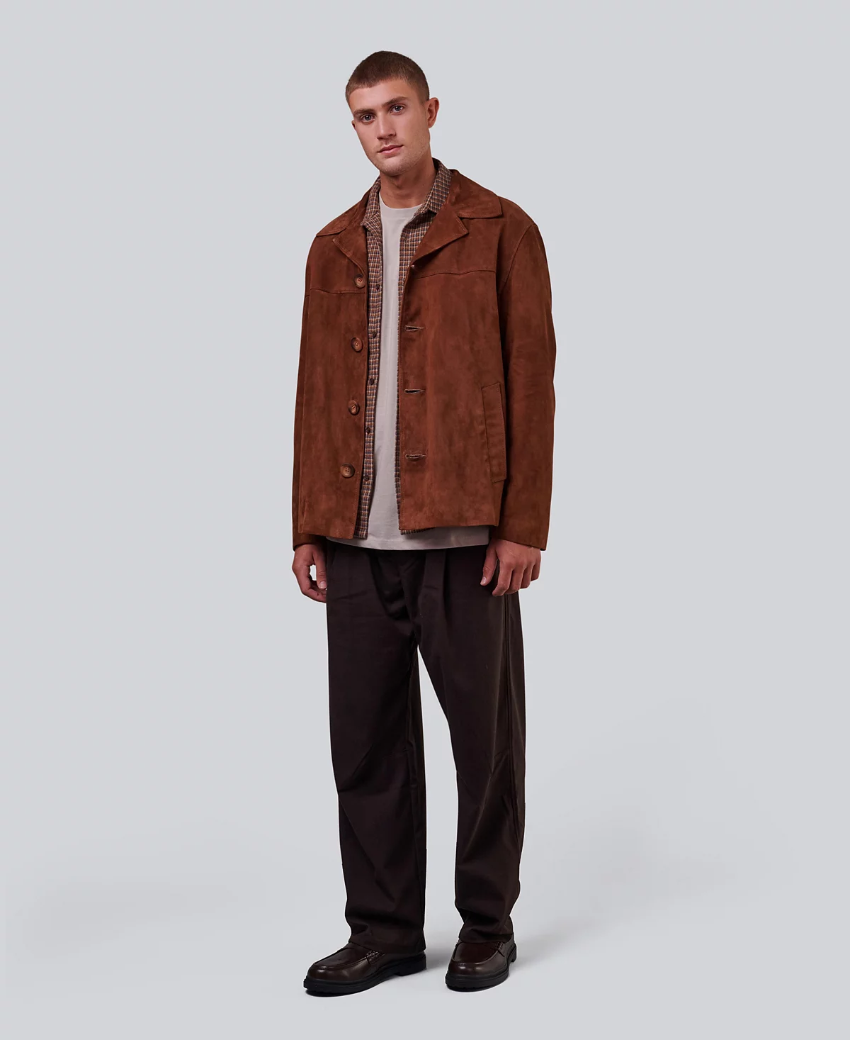 Мужская замшевая куртка-рубашка от Furniq UK созданная для Macy s 150390₽