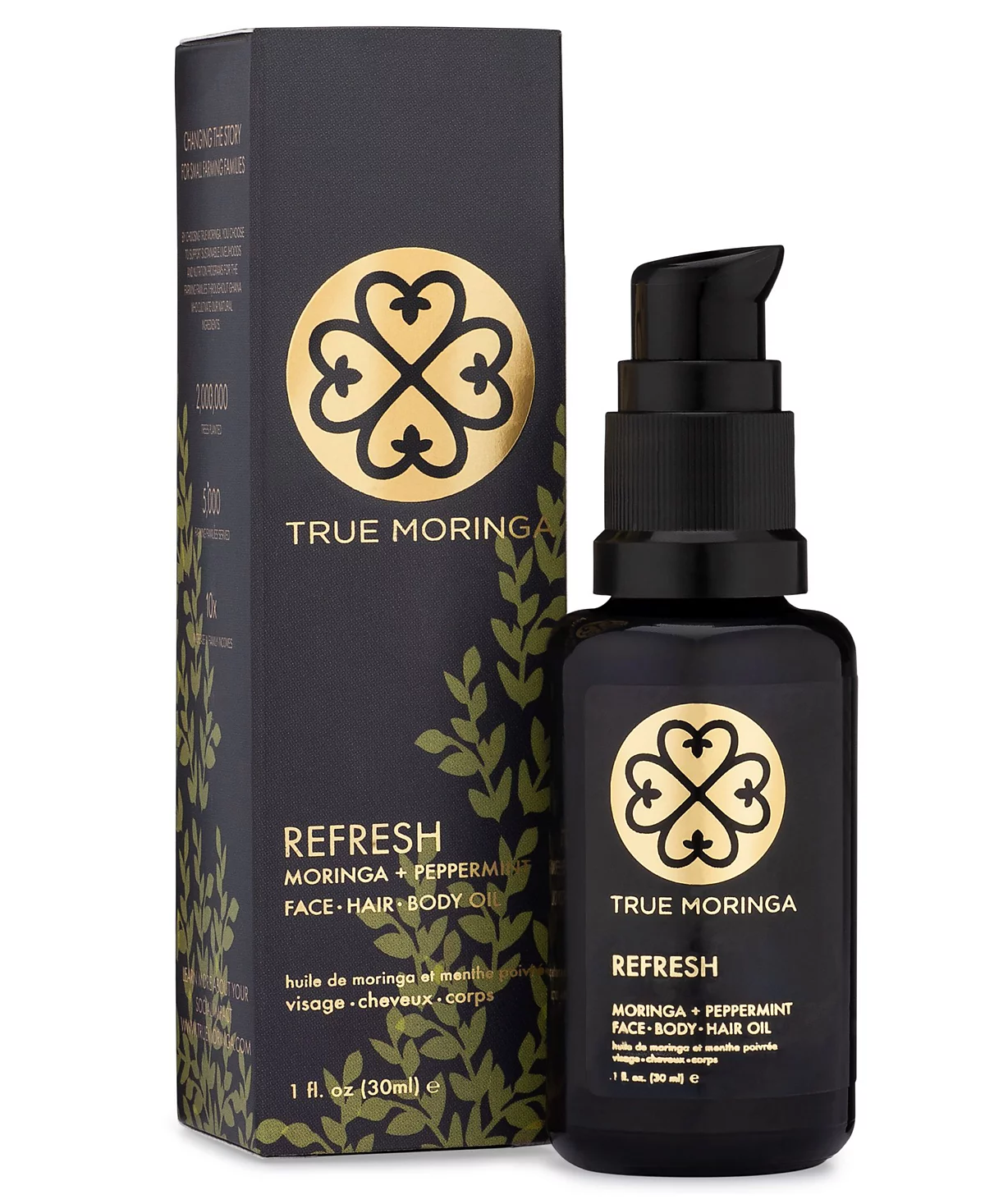 True Moringa Moringa - Peppermint Facial Oil, 1 oz.