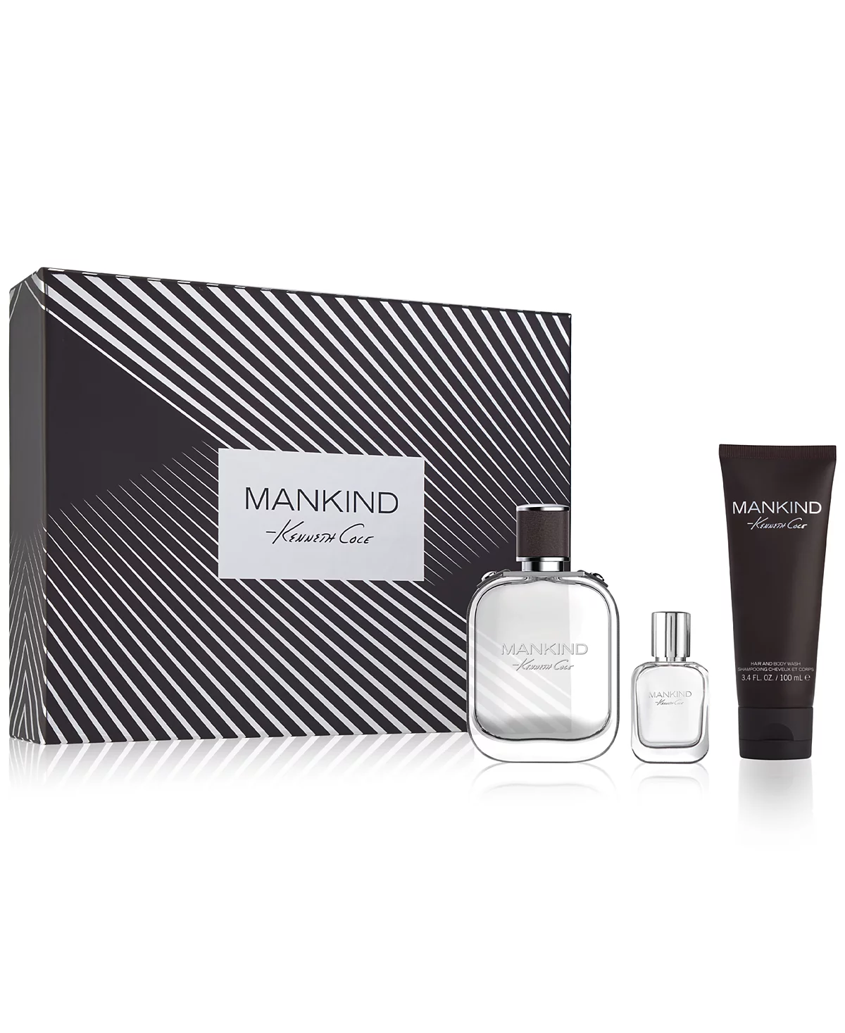 Kenneth Cole Mens 3-Pc Mankind Eau de Toilette Gift Set 16590₽