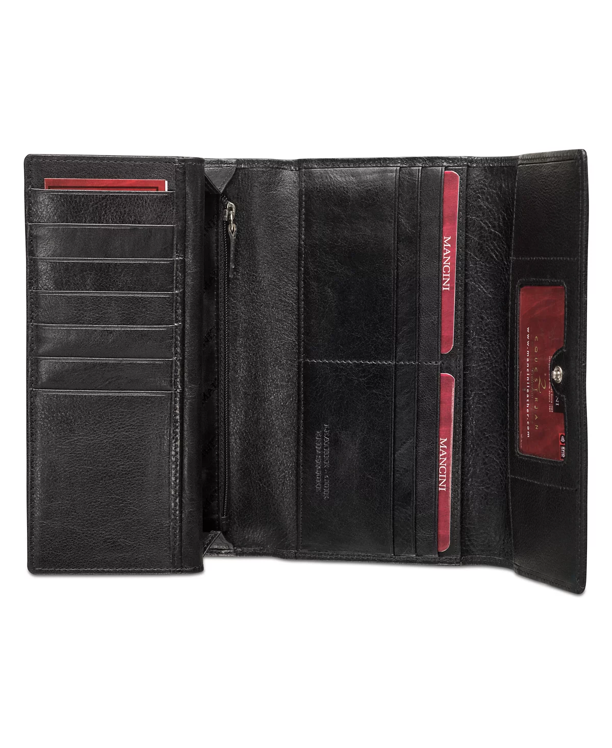 Mancini Equestrian-2 Collection RFID Secure Trifold Checkbook Wallet 10890₽