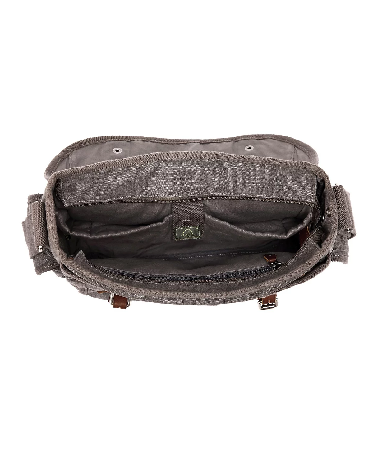 TSD Brand Silver Road Canvas Messenger Bag