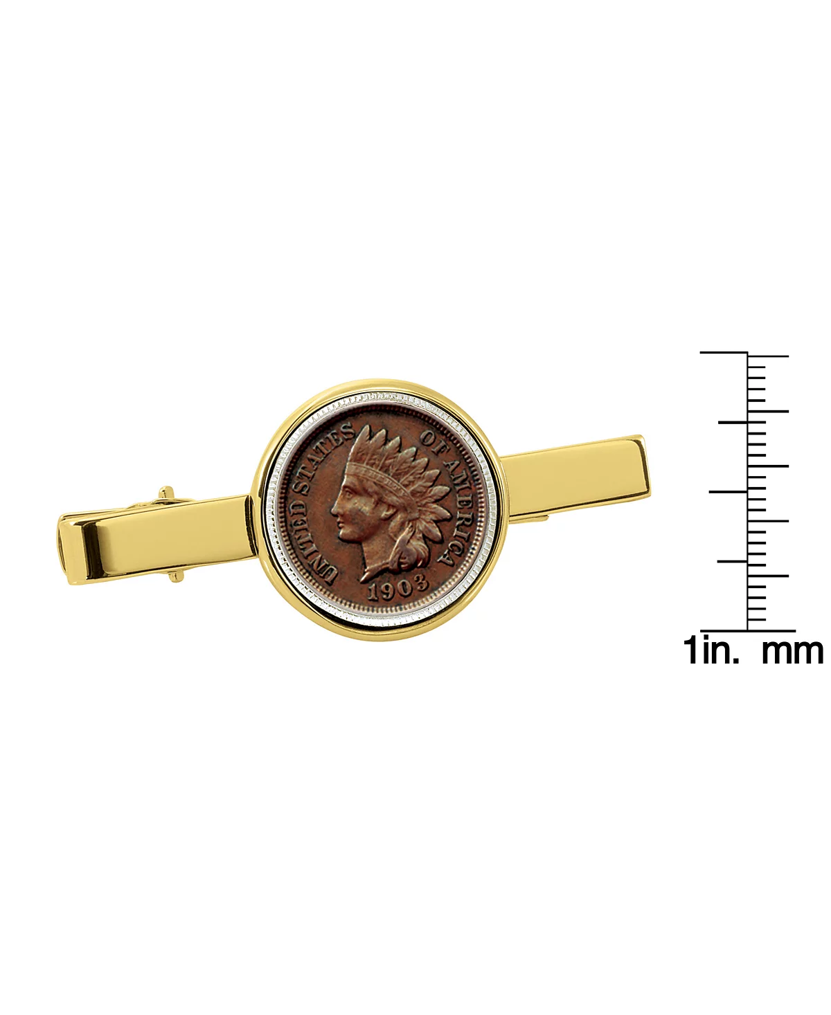 American Coin Treasures Indian Penny Coin Tie Clip 5690₽