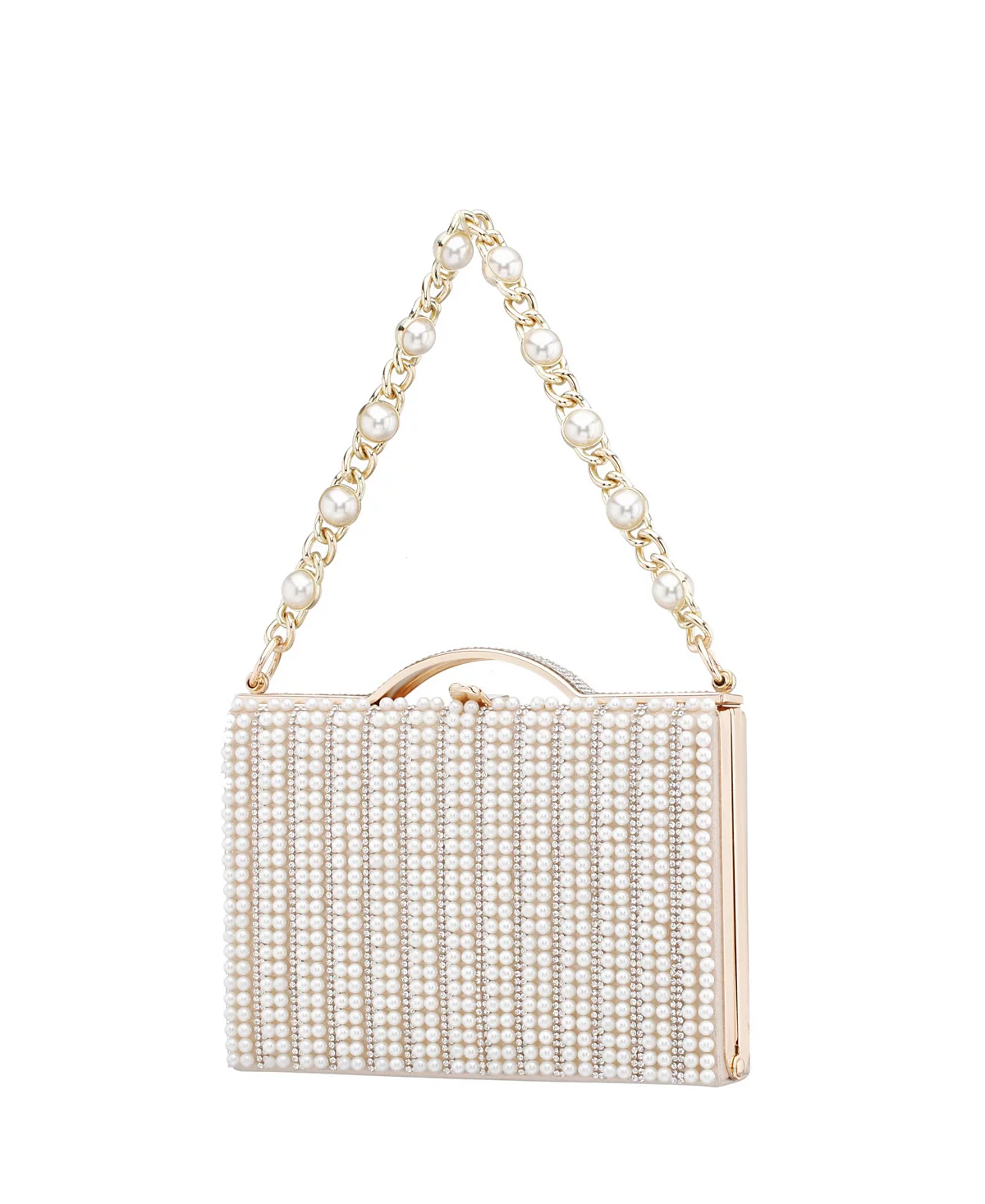 Nina Womens Imitation Pearl and Crystal Minaudiere 11190₽