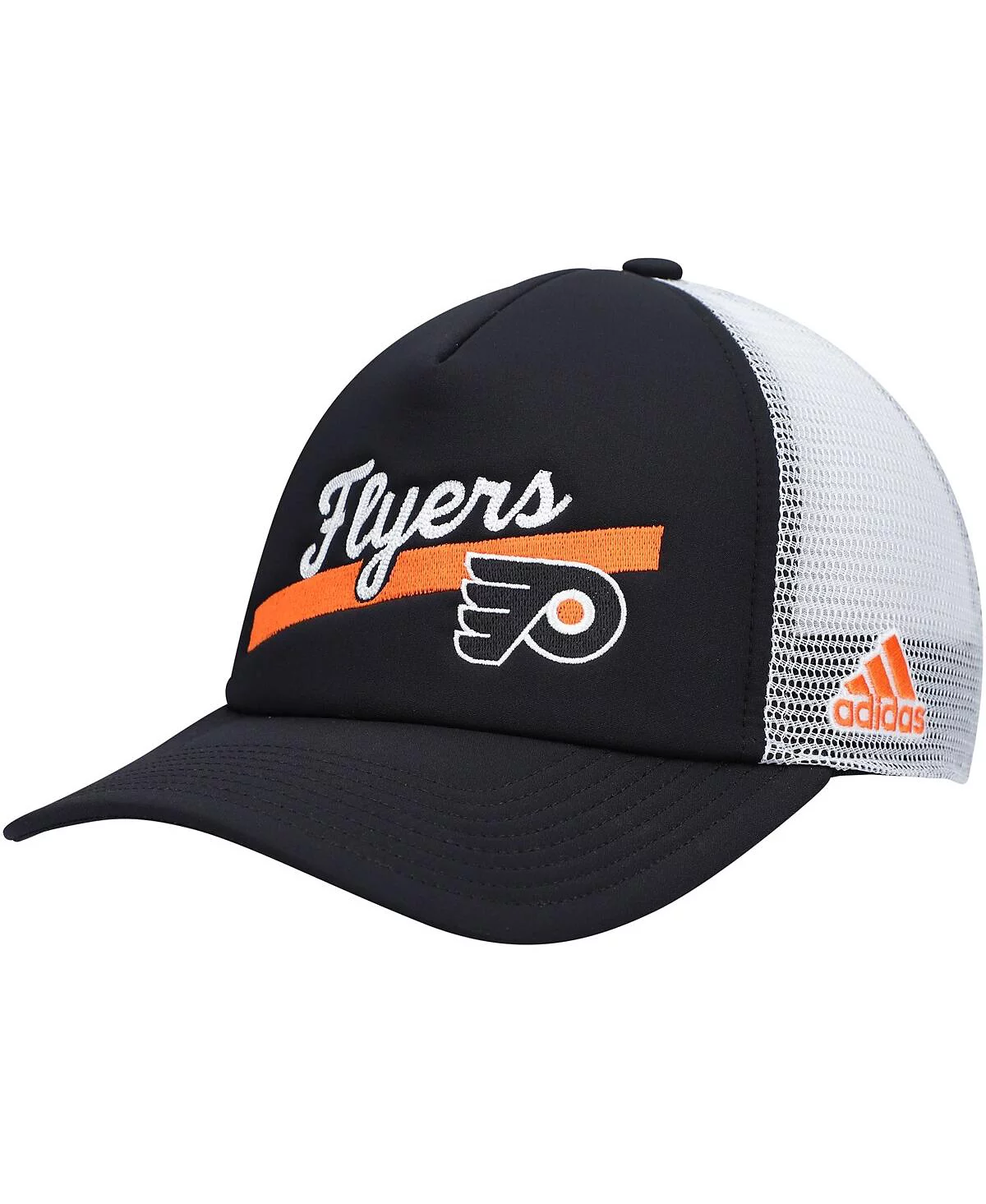 Женская черно-белая бейсболка Philadelphia Flyers Foam Trucker Snapback