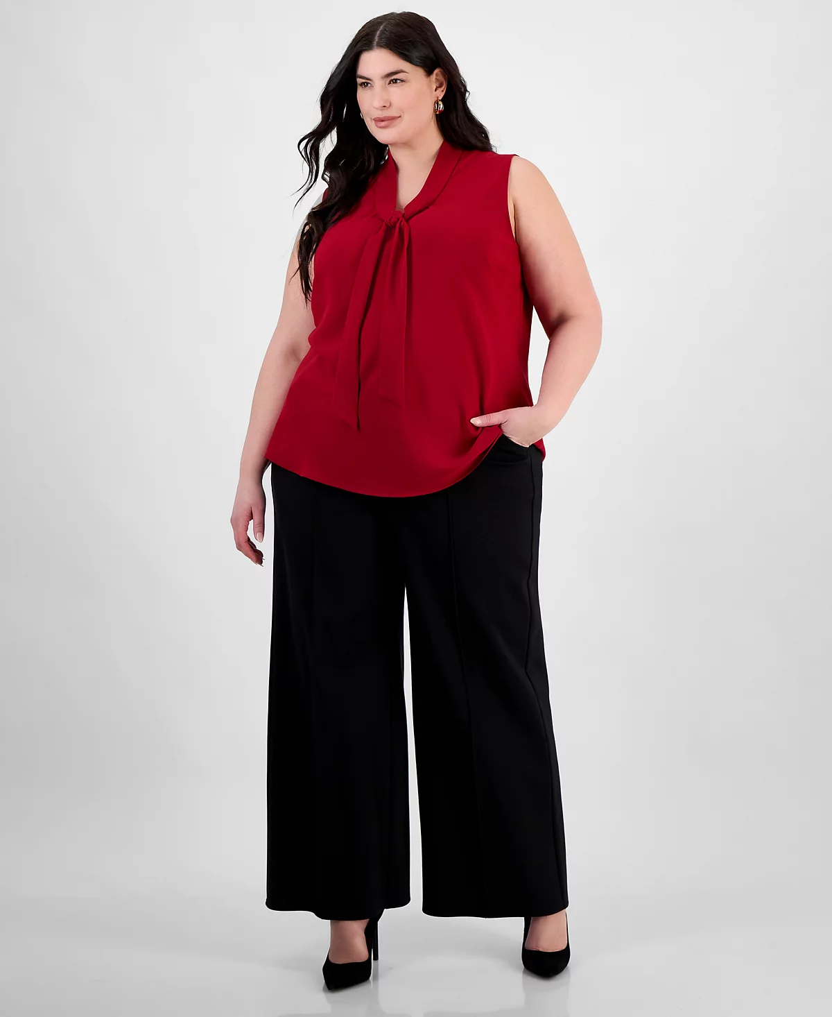 Топ с бантом Kasper Plus Size