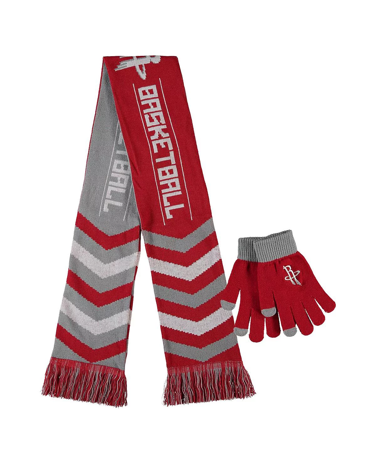 Mens and Womens FOCO Red Houston Rockets Glove and Scarf Combo Set 6690₽