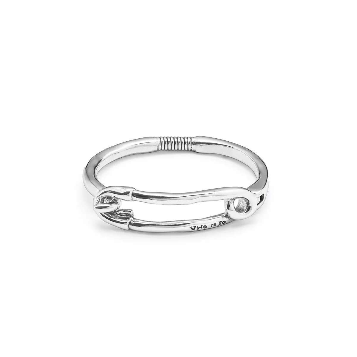UNOde50 Casting Sterling Silver-Plated Metal Alloy Safety Pin Clasp Bracelet 29490₽