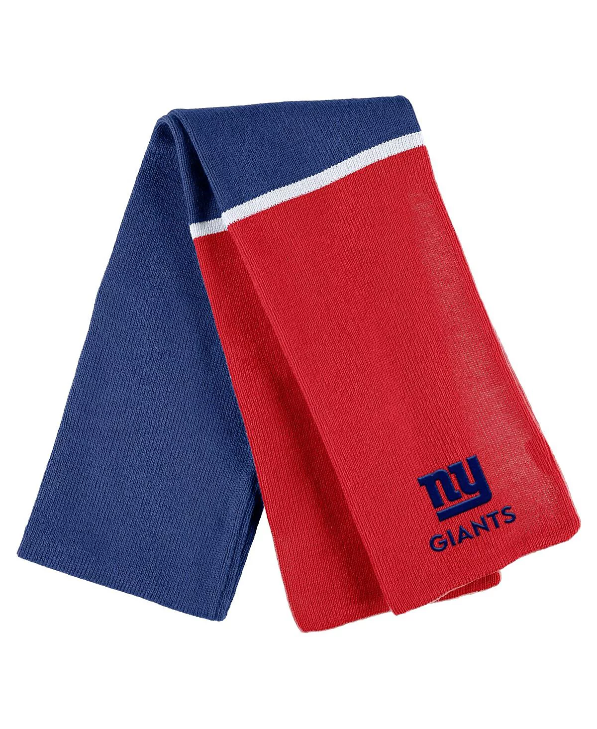 Womens WEAR by Erin Andrews Royal New York Giants Colorblock Cuffed Knit Hat with Pom and Scarf Set 10690₽