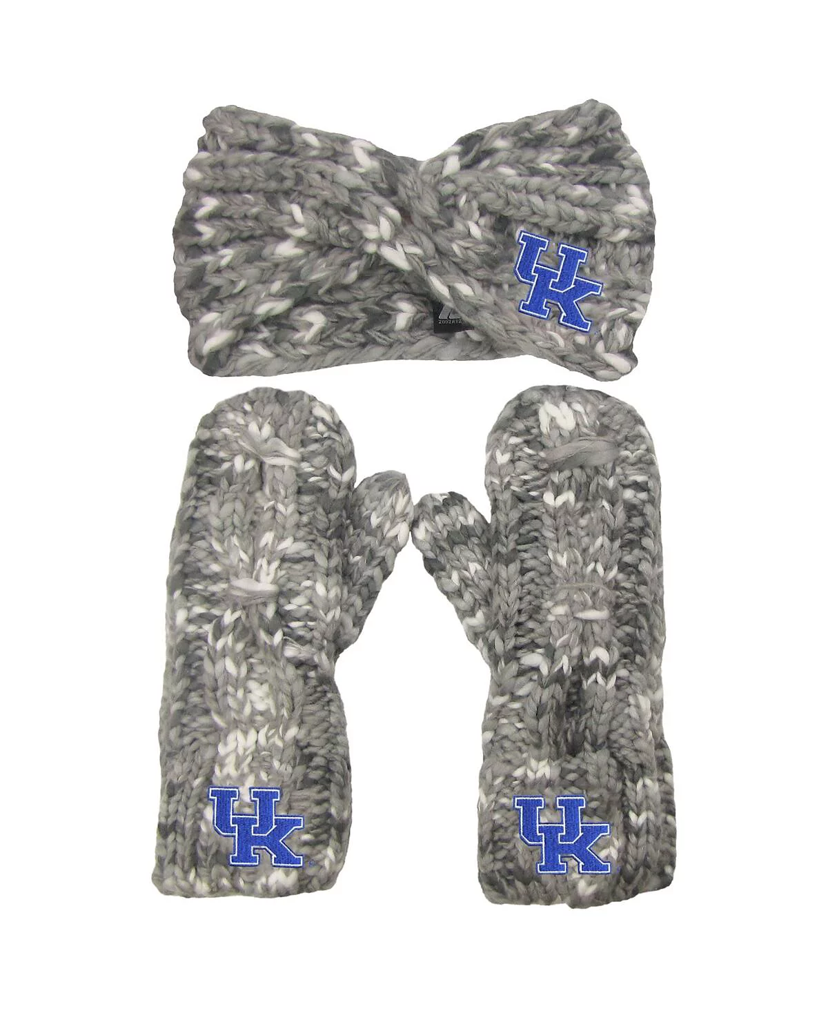 Womens ZooZatz Kentucky Wildcats Logo Marled Headband And Mitten Set 6990₽