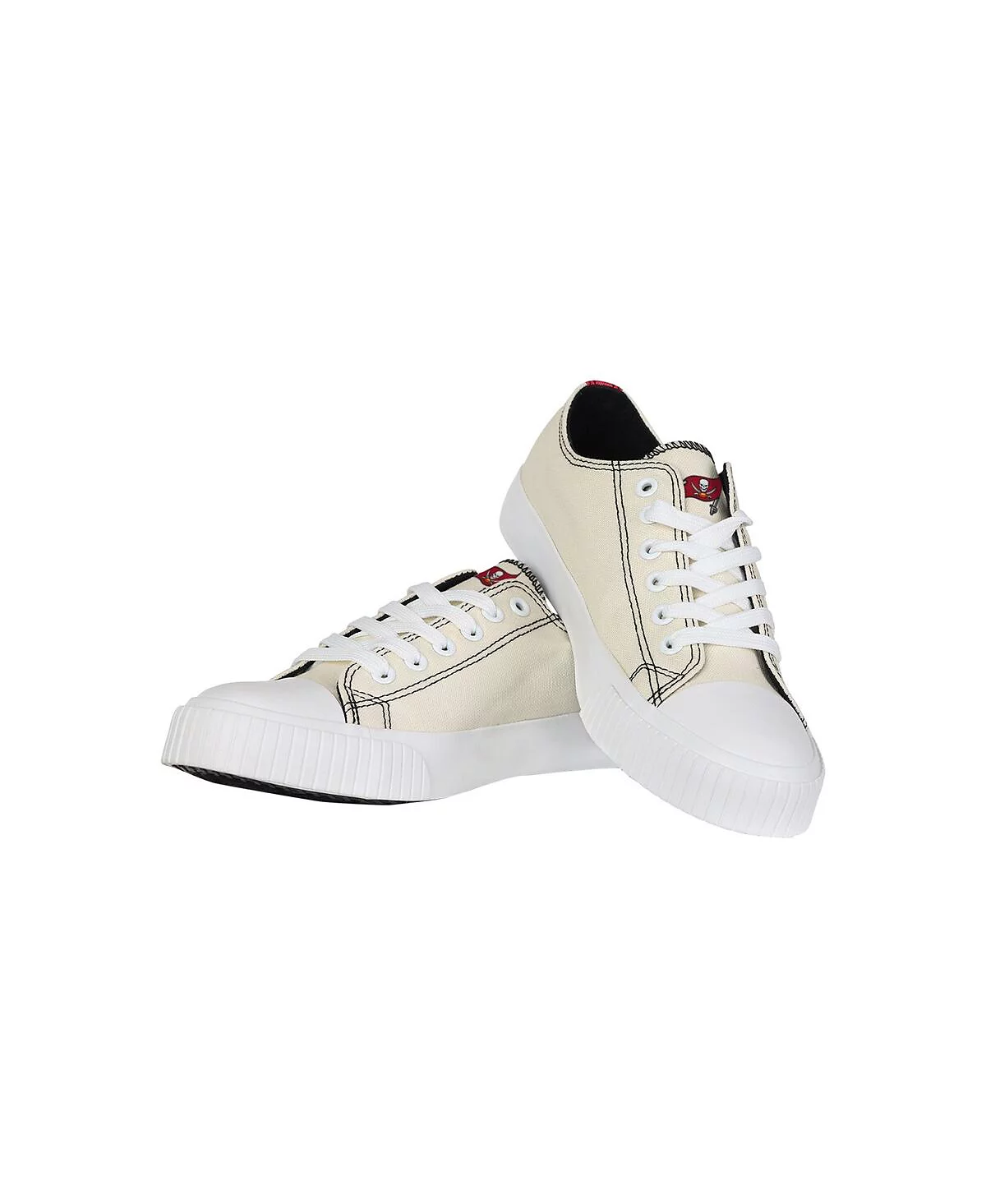 Womens FOCO Cream Tampa Bay Buccaneers Low Top Canvas Shoes 11390₽