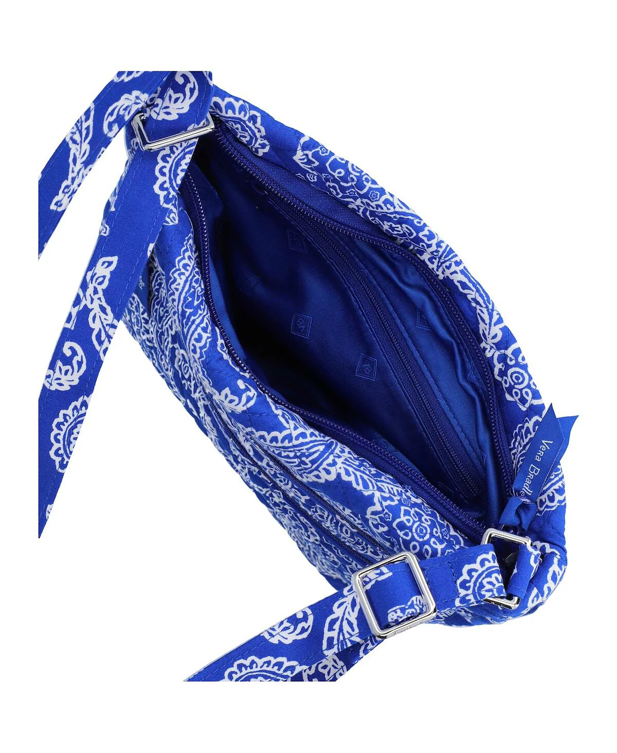 Women's Vera Bradley Royal Florida Gators Iconic Triple-Zip Bandana Hipster Crossbody Purse