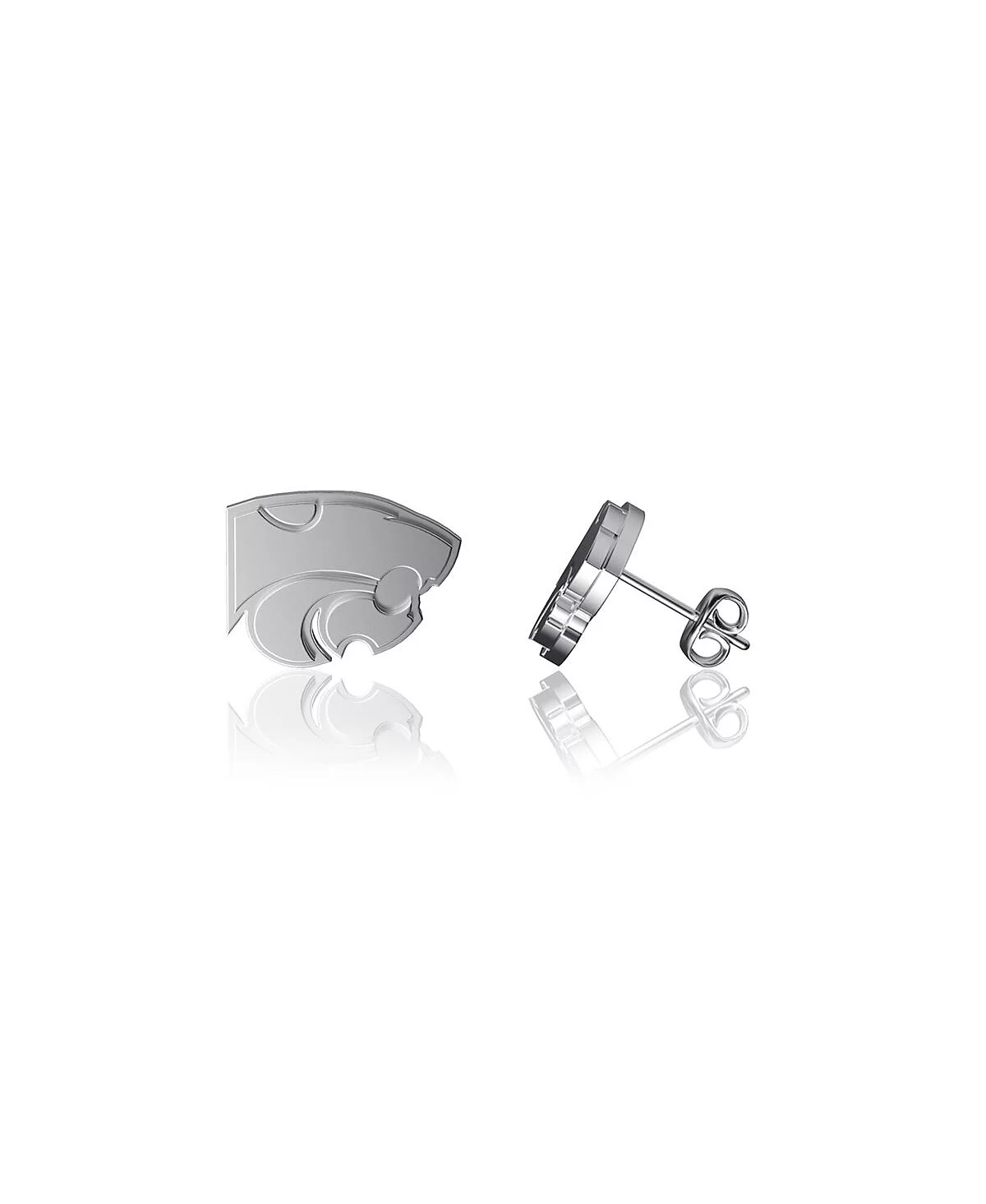 Womens Dayna Designs Kansas State Wildcats Team Logo Silver Post Earrings 6290₽