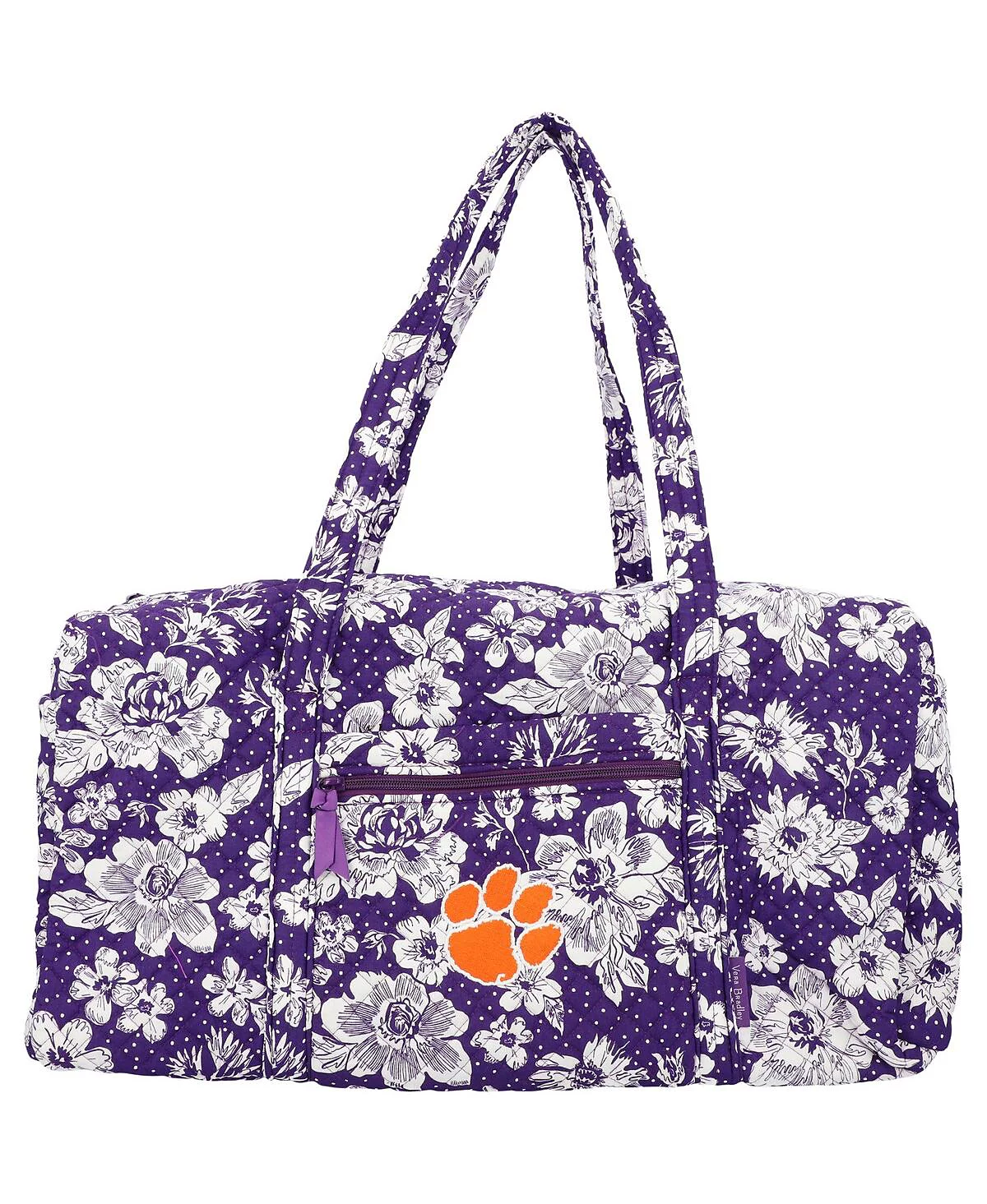 Мужская и женская спортивная сумка Vera Bradley Clemson Tigers Rain Garden большого размера для путешествий