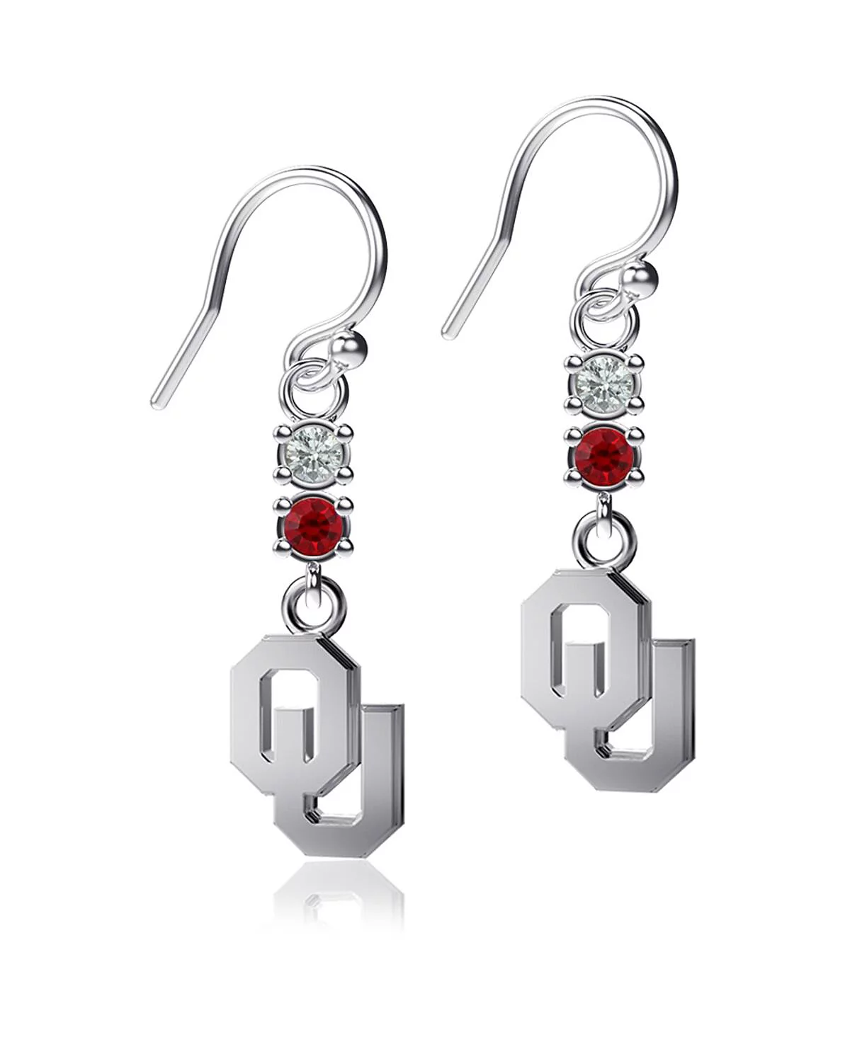 Женские серьги с кристаллами Dayna Designs Oklahoma Sooners на болтающихся ножках