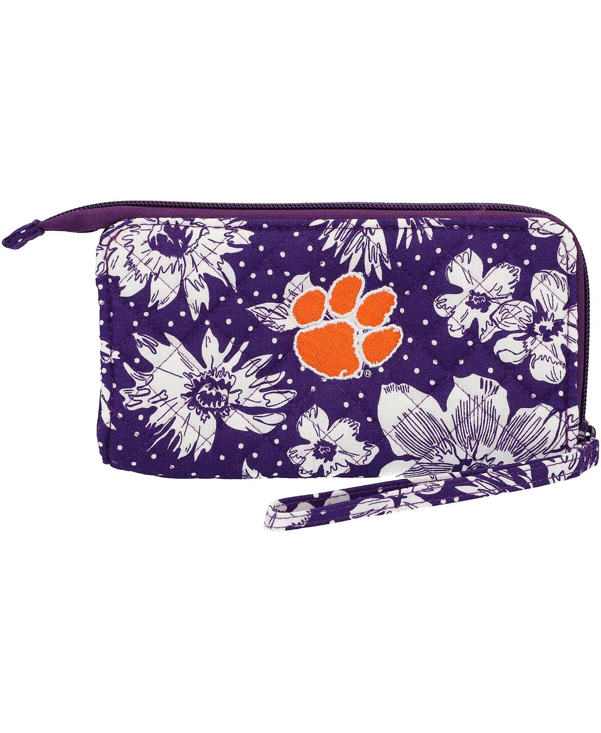 Женский браслет Vera Bradley Clemson Tigers Rain Garden на молнии спереди 7790₽