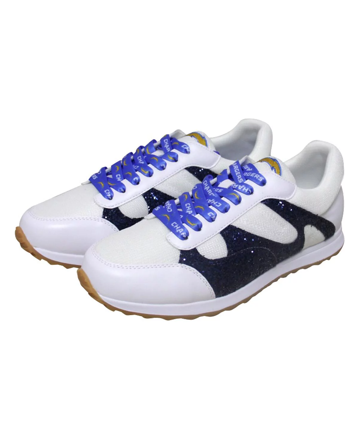 Женские кроссовки Cuce White Los Angeles Chargers с блестками 18990₽