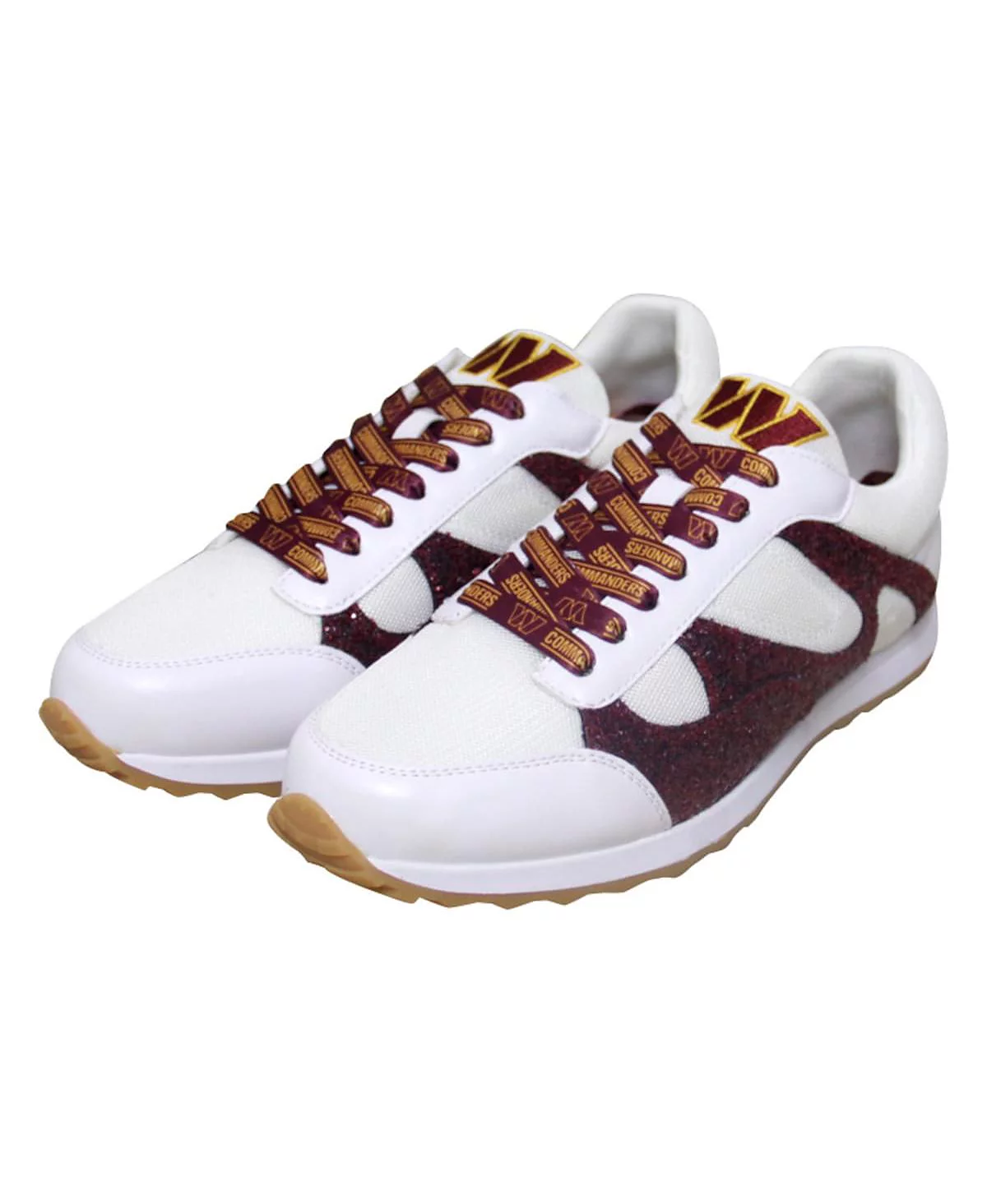 Женские кроссовки Cuce White Washington Commanders с блестками