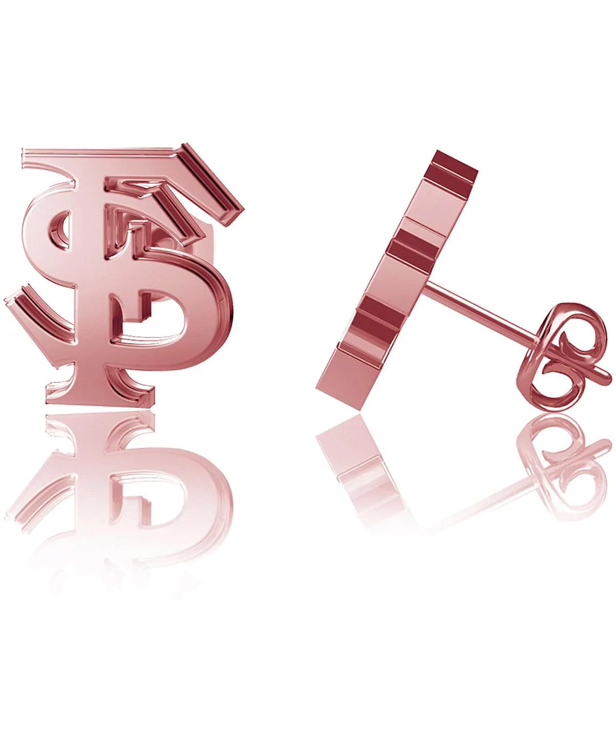 Женские серьги-гвоздики из розового золота Dayna Designs Florida State Seminoles